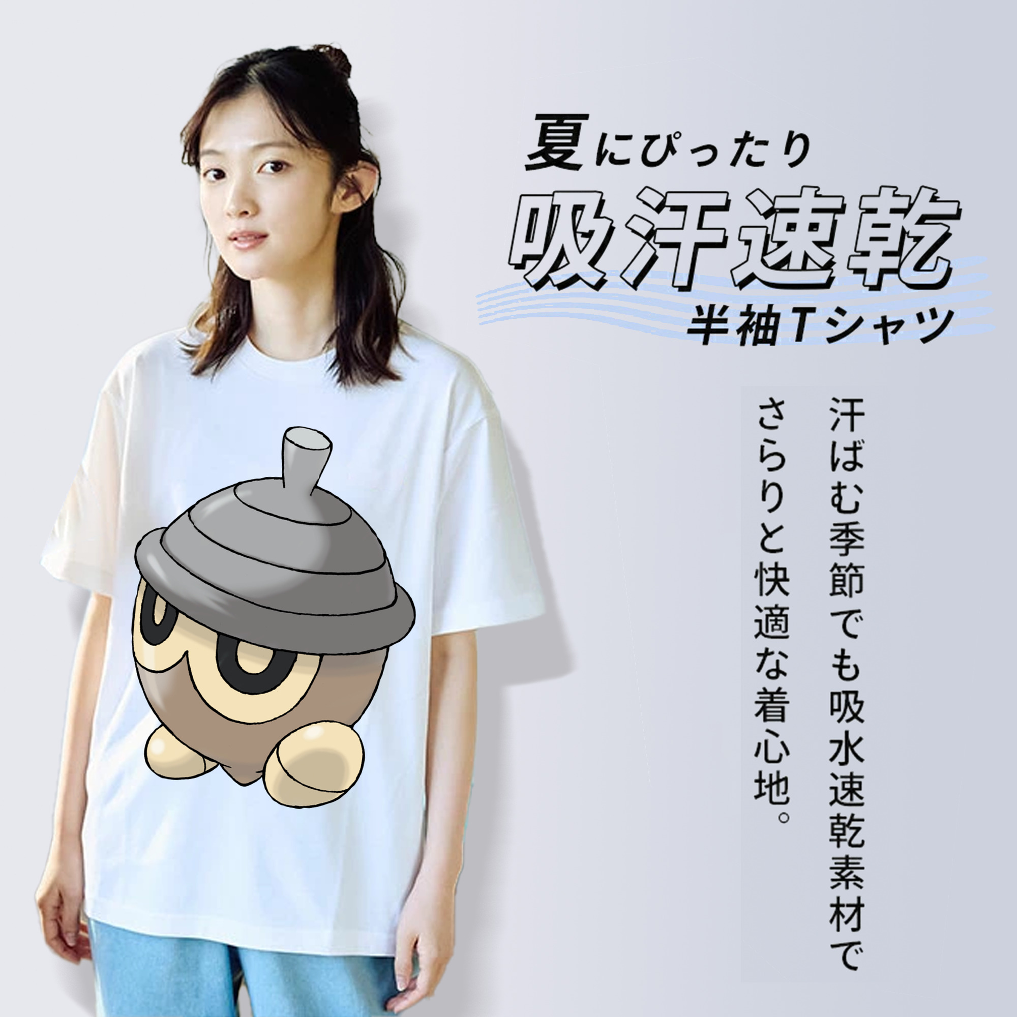 ポケットモンスター Pokémon レディースカジュアルプリントTシャツ（綿100％）