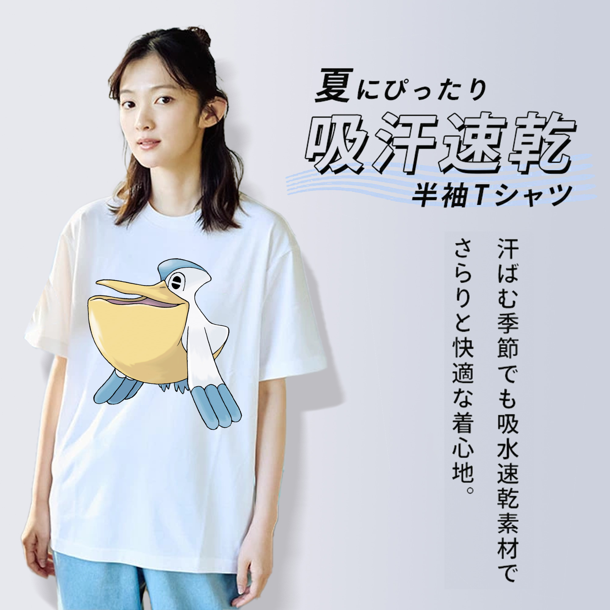 ポケットモンスター Pokémon レディースカジュアルプリントTシャツ（綿100％）
