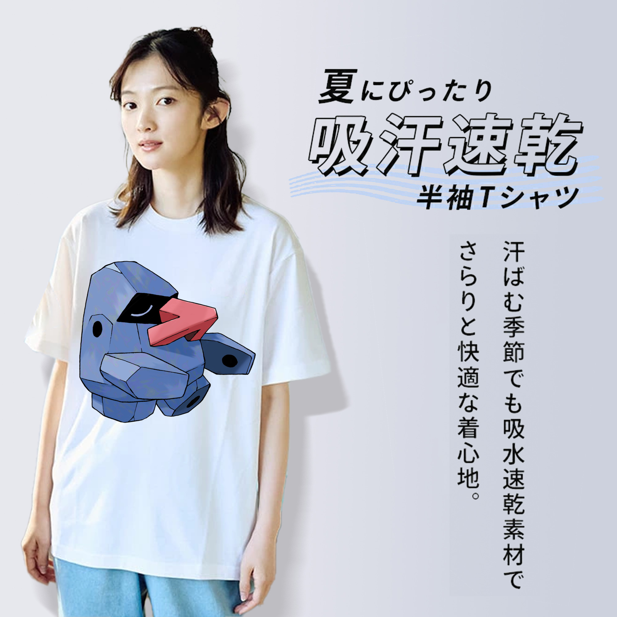 ポケットモンスター Pokémon レディースカジュアルプリントTシャツ（綿100％）