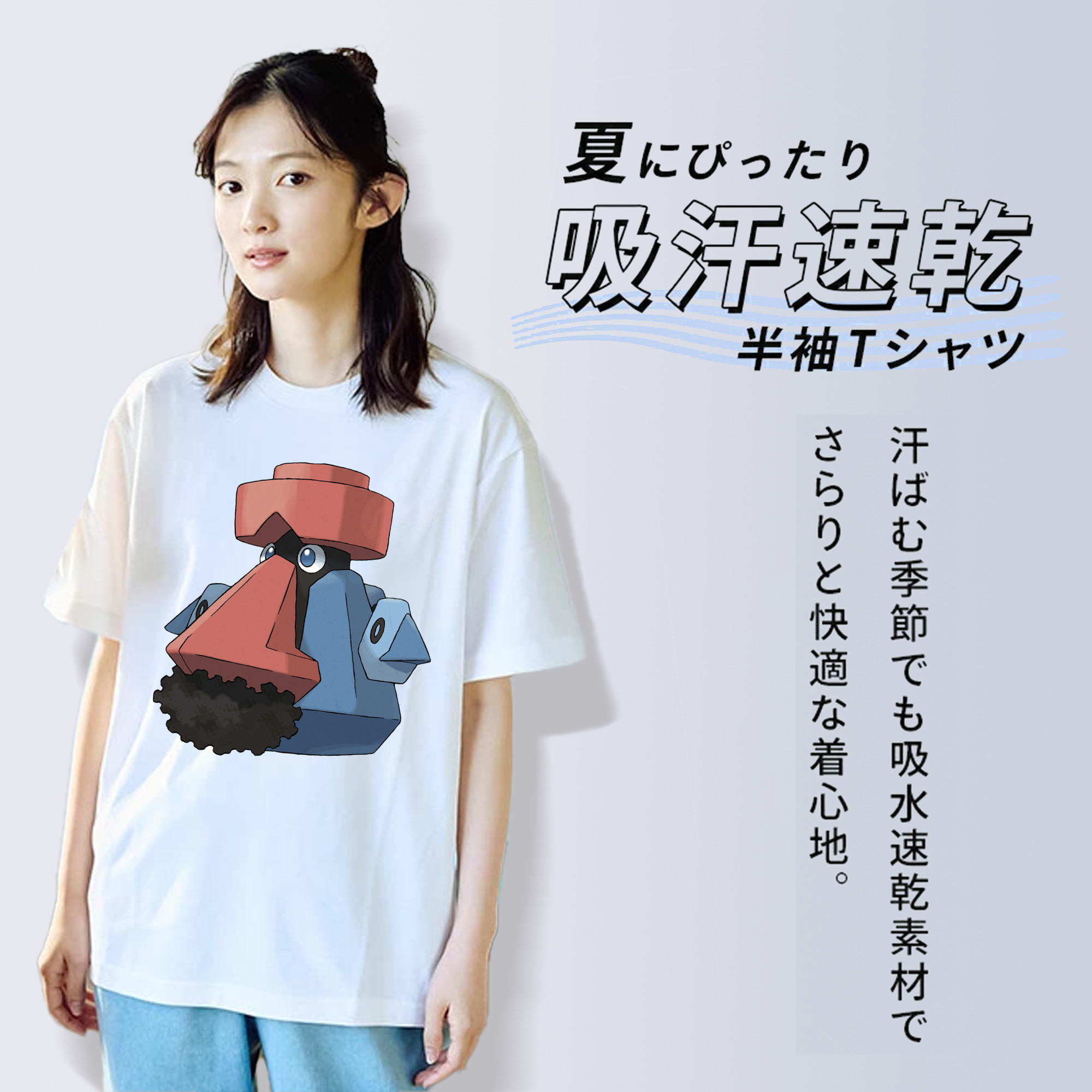 ポケットモンスター Pokémon レディースカジュアルプリントTシャツ（綿100％）