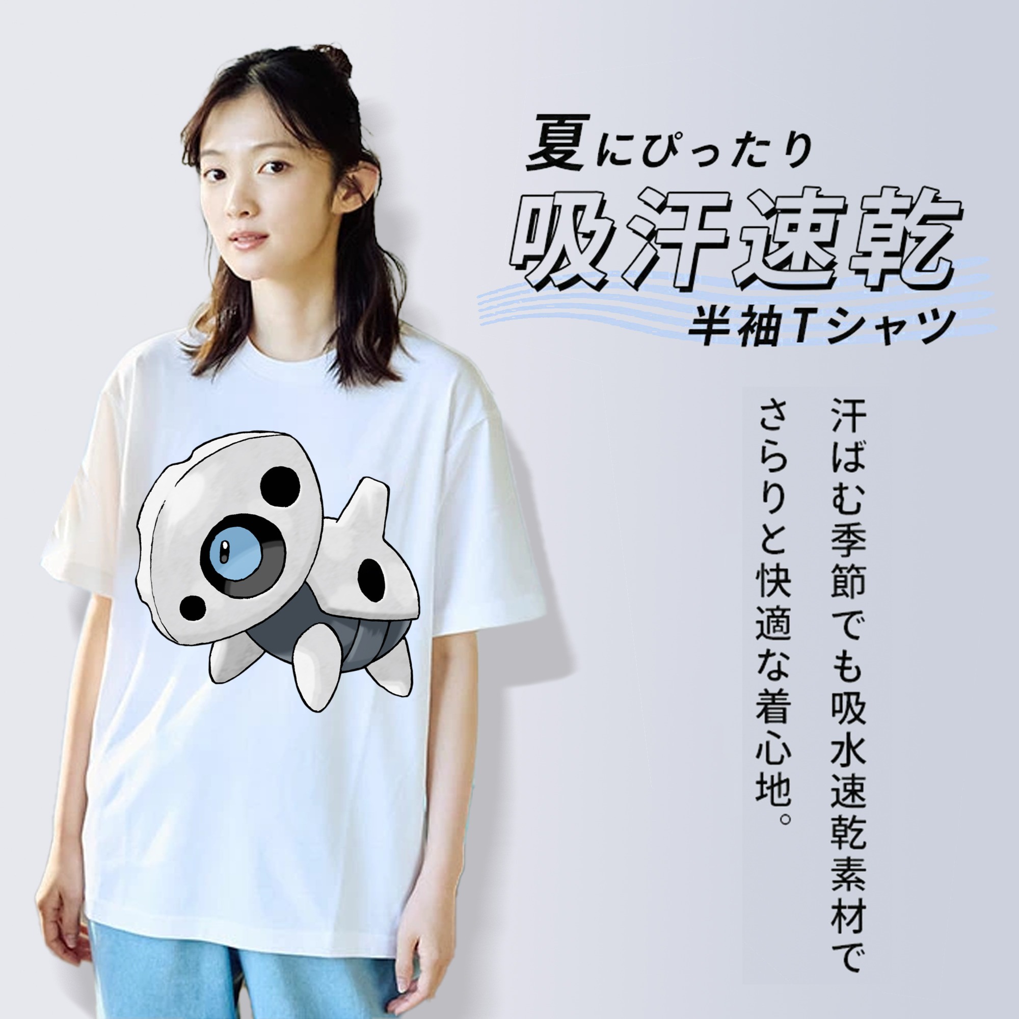 ポケットモンスター Pokémon レディースカジュアルプリントTシャツ（綿100％）