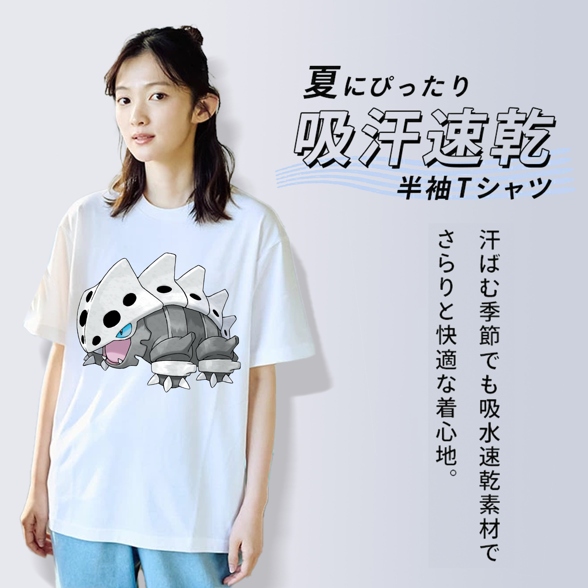 ポケットモンスター Pokémon レディースカジュアルプリントTシャツ（綿100％）