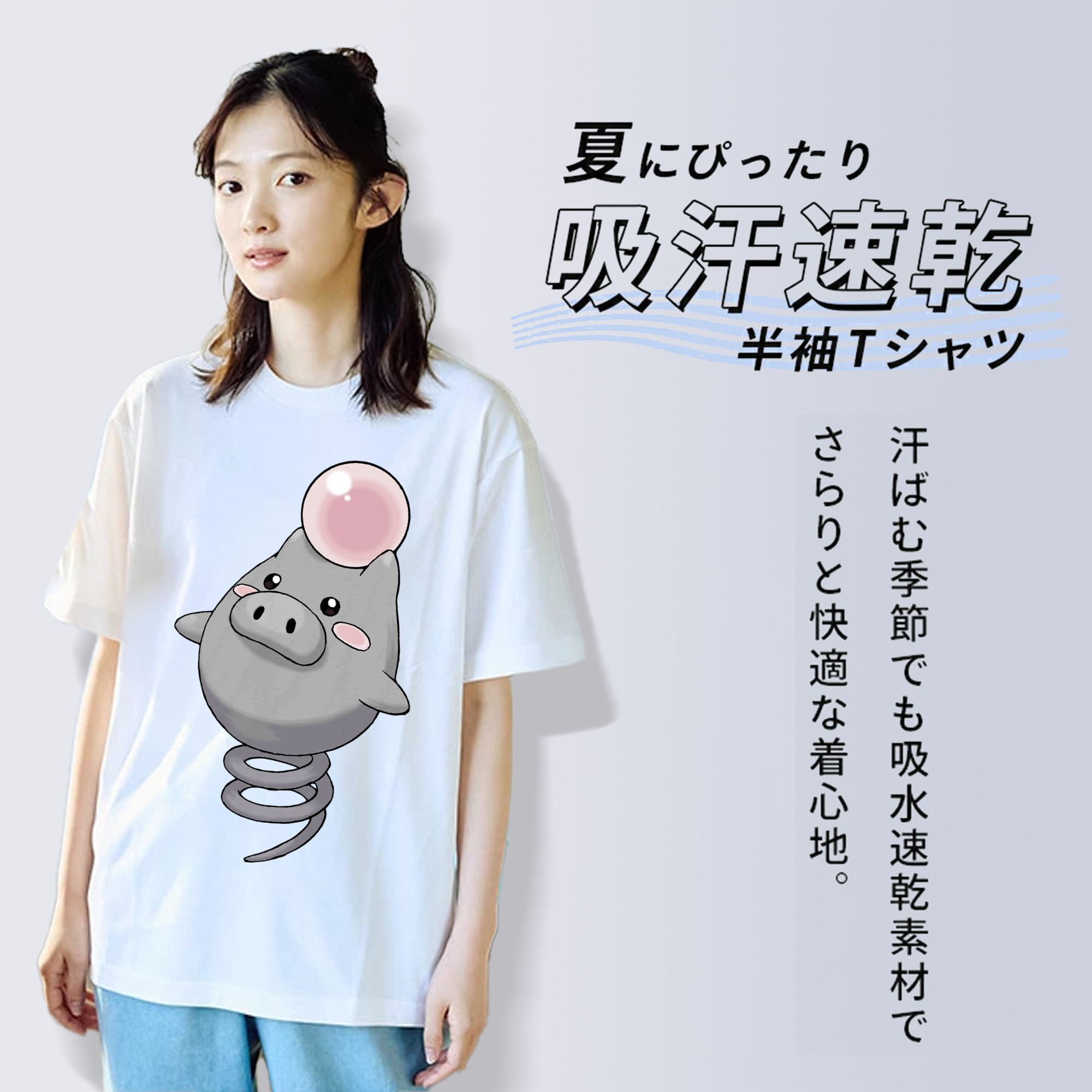 ポケットモンスター Pokémon レディースカジュアルプリントTシャツ（綿100％）