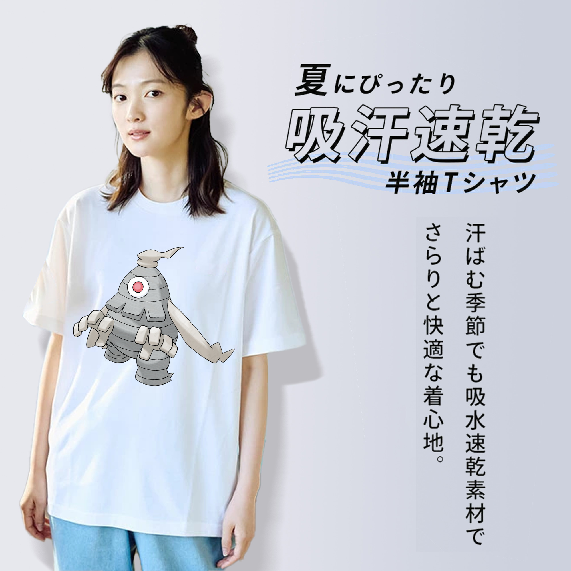 ポケットモンスター Pokémon レディースカジュアルプリントTシャツ（綿100％）