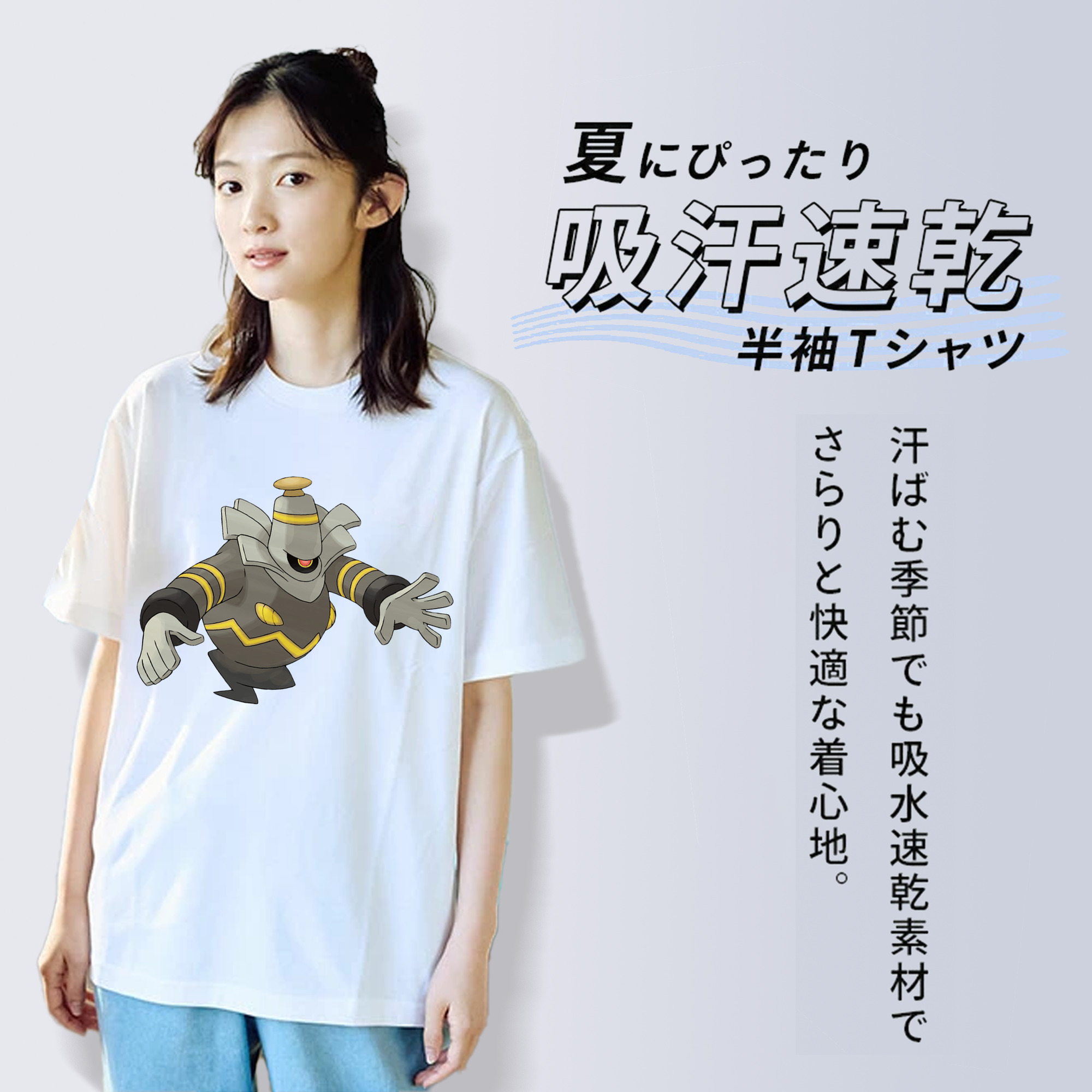 ポケットモンスター Pokémon レディースカジュアルプリントTシャツ（綿100％）