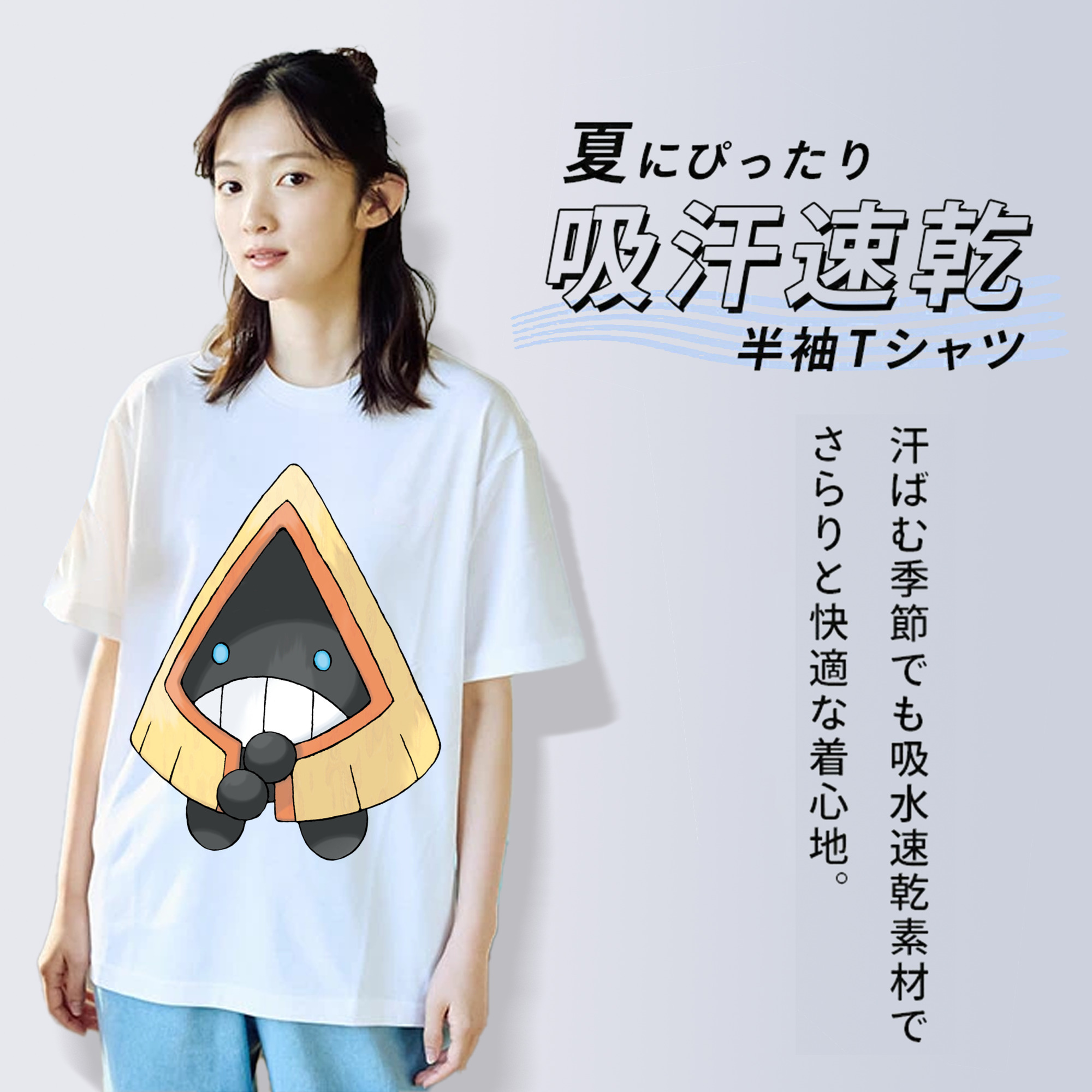 ポケットモンスター Pokémon レディースカジュアルプリントTシャツ（綿100％）