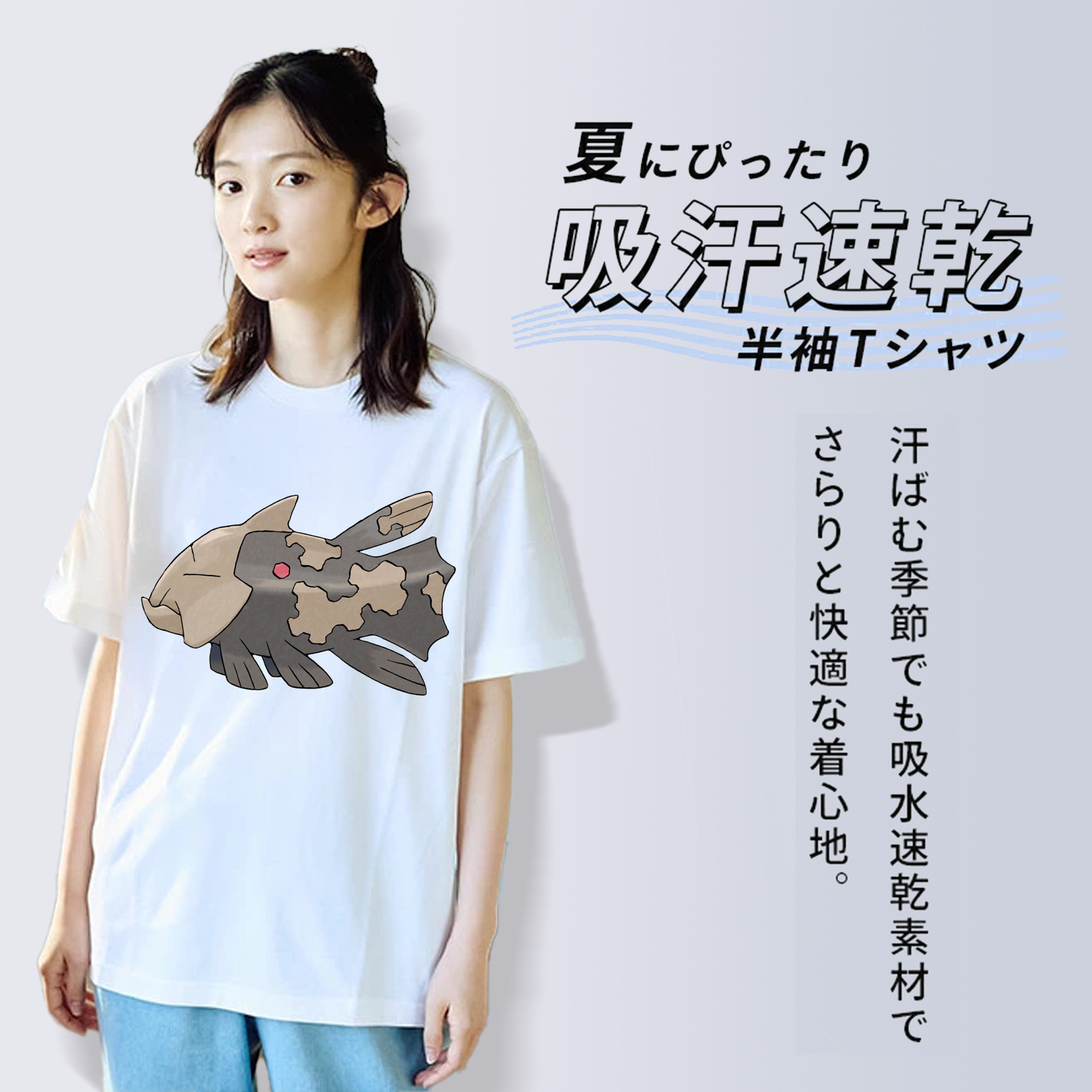 ポケットモンスター Pokémon レディースカジュアルプリントTシャツ（綿100％）