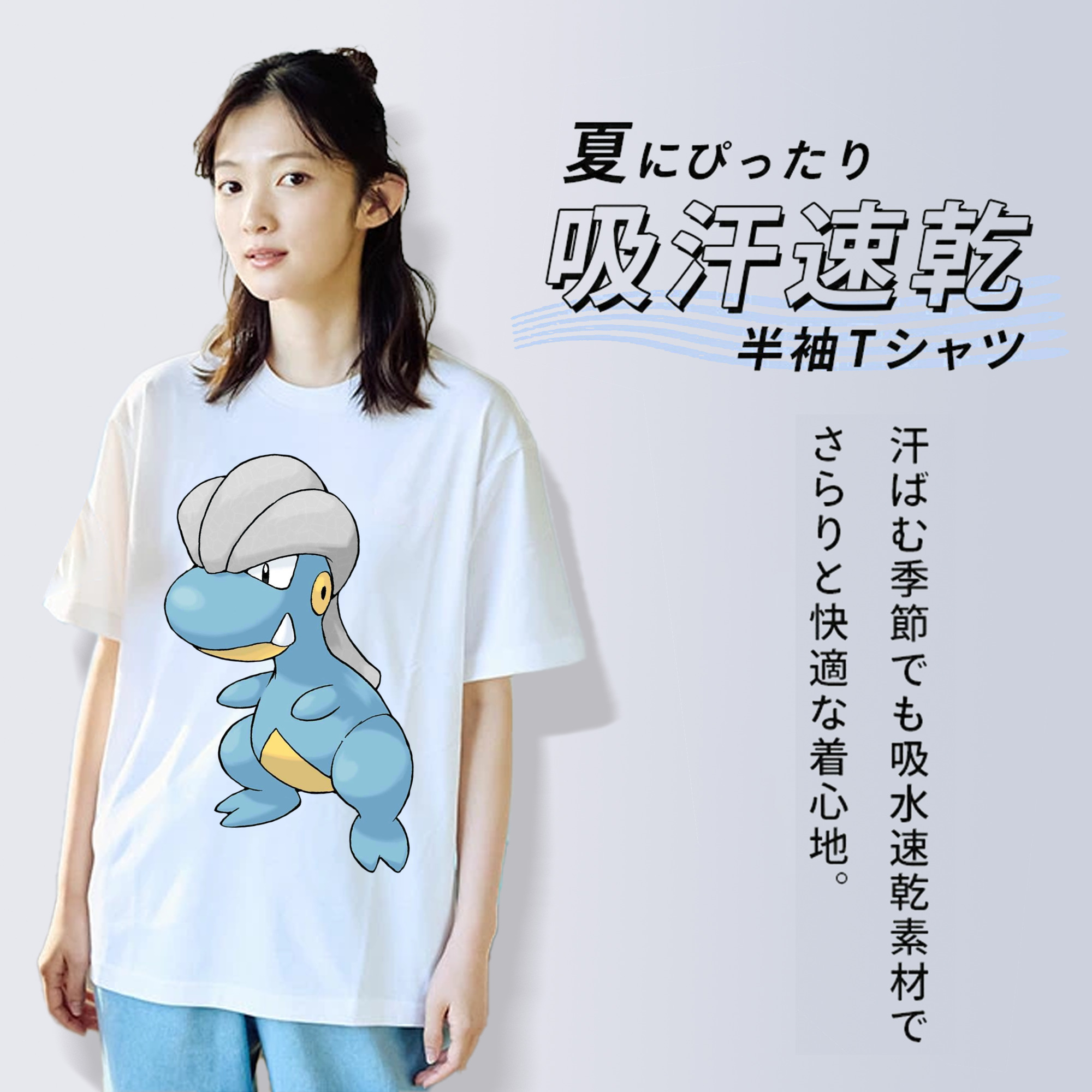 ポケットモンスター Pokémon レディースカジュアルプリントTシャツ（綿100％）