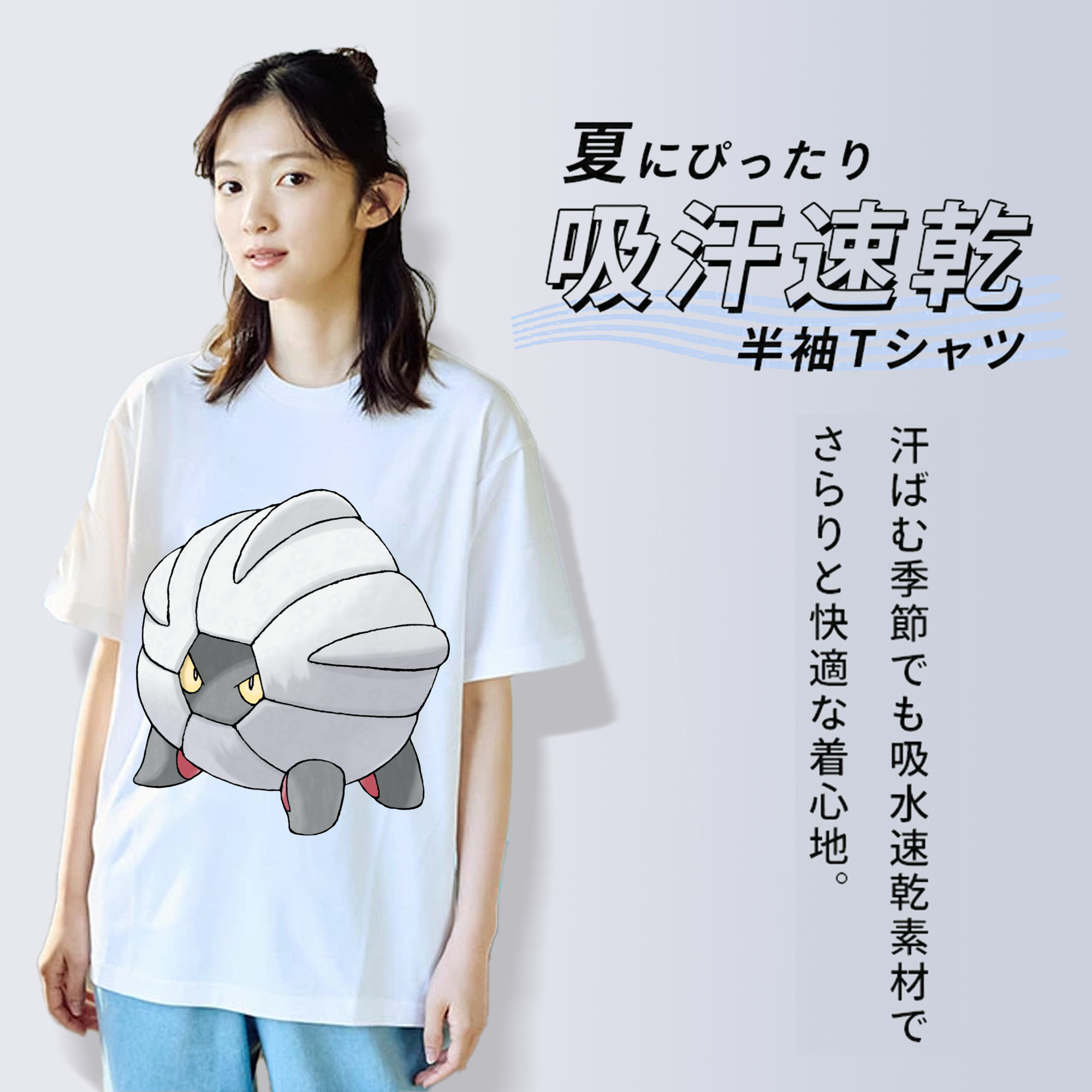ポケットモンスター Pokémon レディースカジュアルプリントTシャツ（綿100％）
