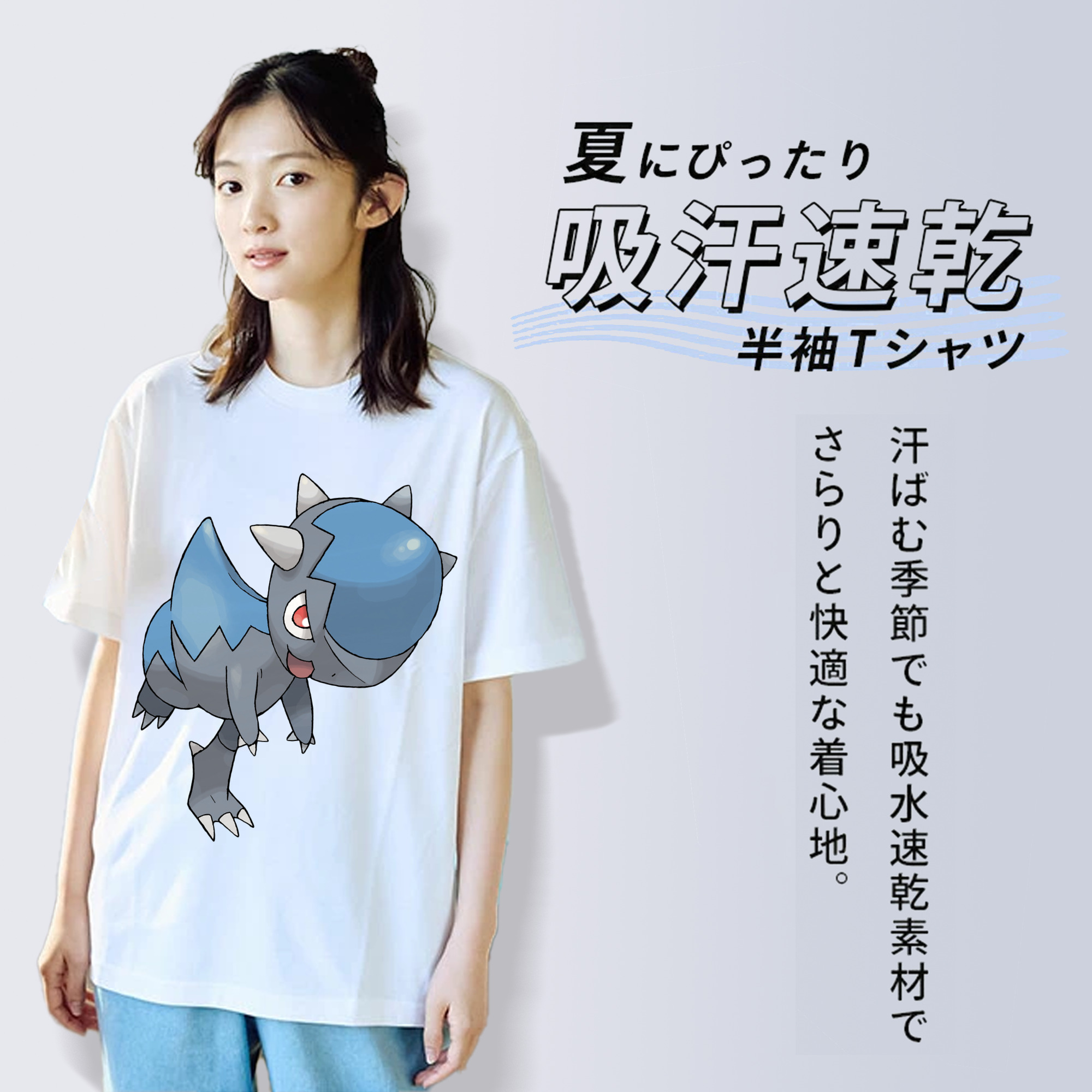ポケットモンスター Pokémon レディースカジュアルプリントTシャツ（綿100％）