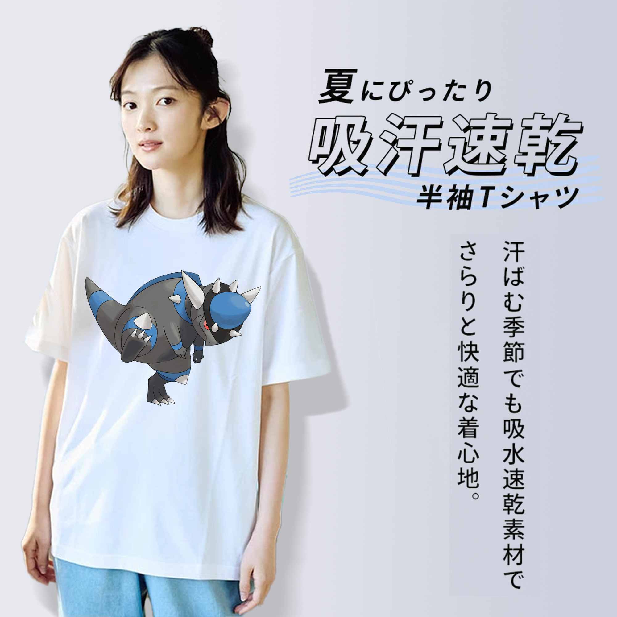 ポケットモンスター Pokémon レディースカジュアルプリントTシャツ（綿100％）