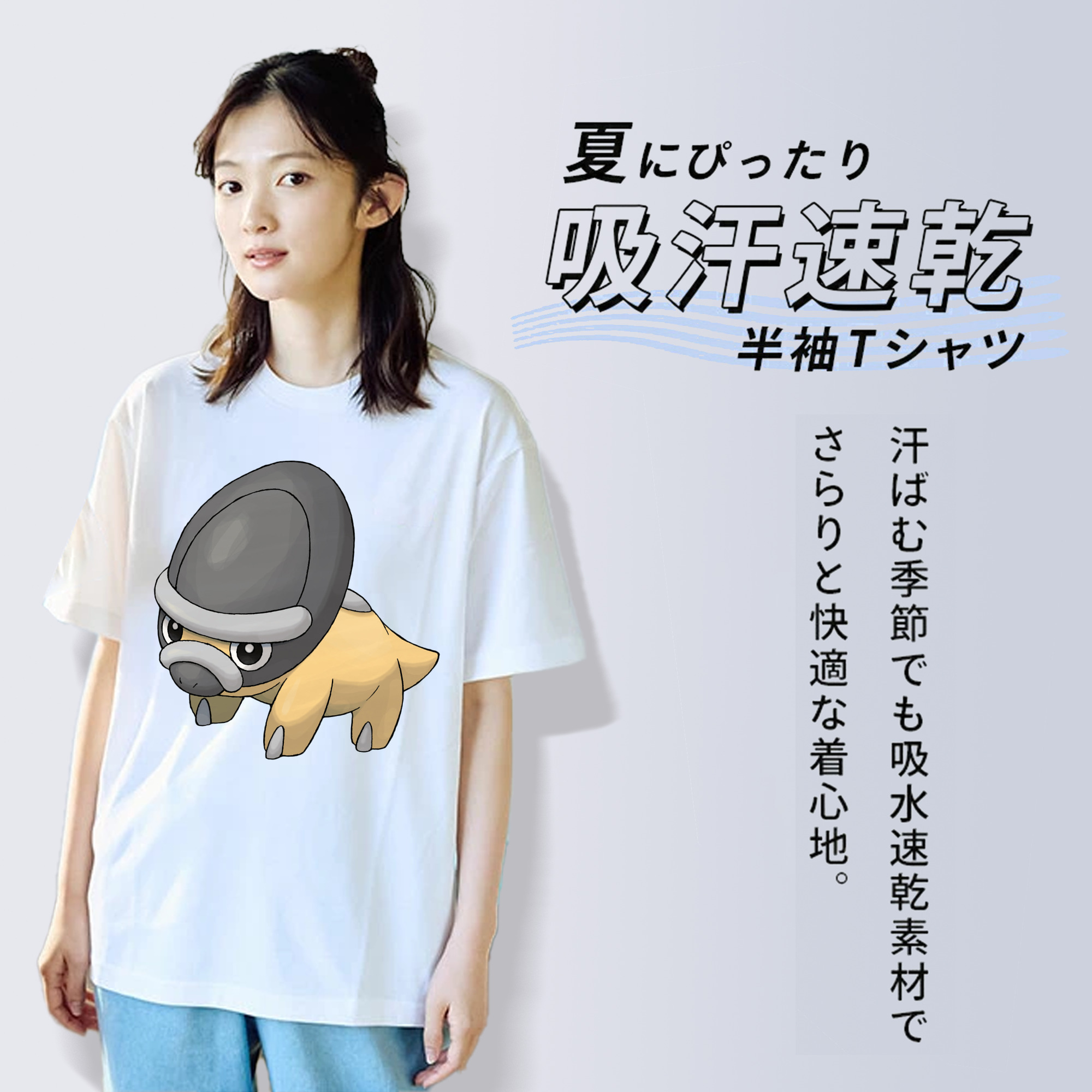 ポケットモンスター Pokémon レディースカジュアルプリントTシャツ（綿100％）