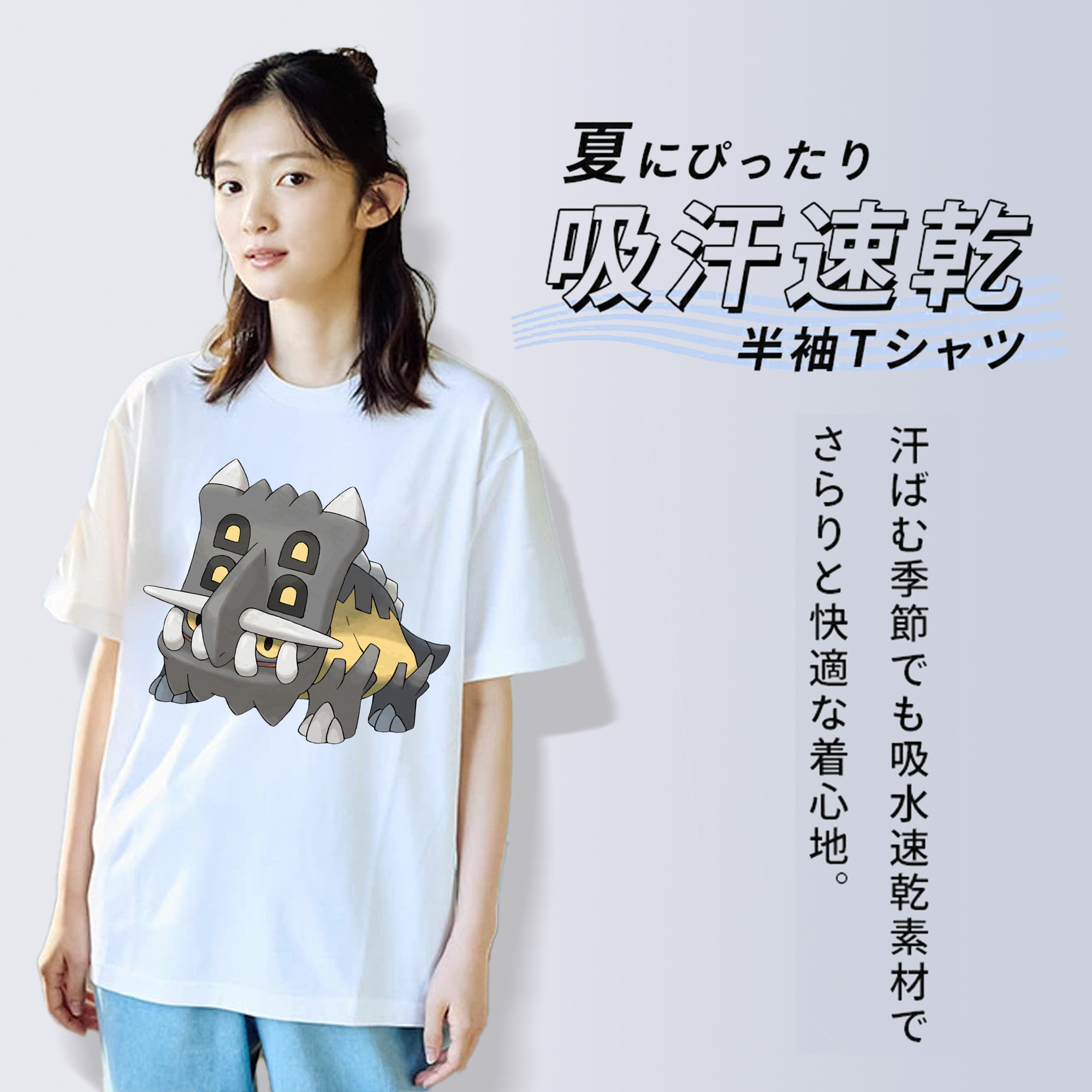 ポケットモンスター Pokémon レディースカジュアルプリントTシャツ（綿100％）