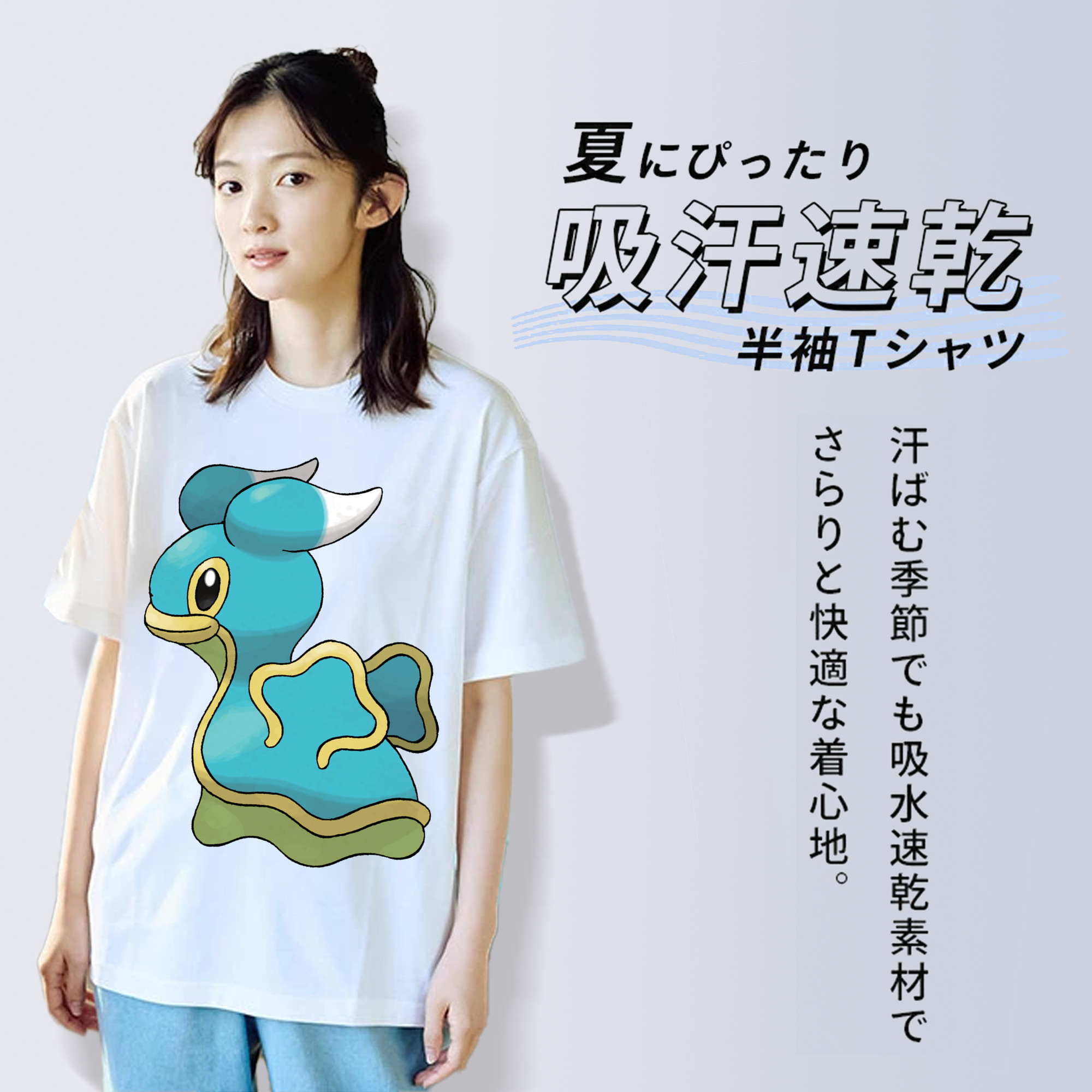 ポケットモンスター Pokémon レディースカジュアルプリントTシャツ（綿100％）