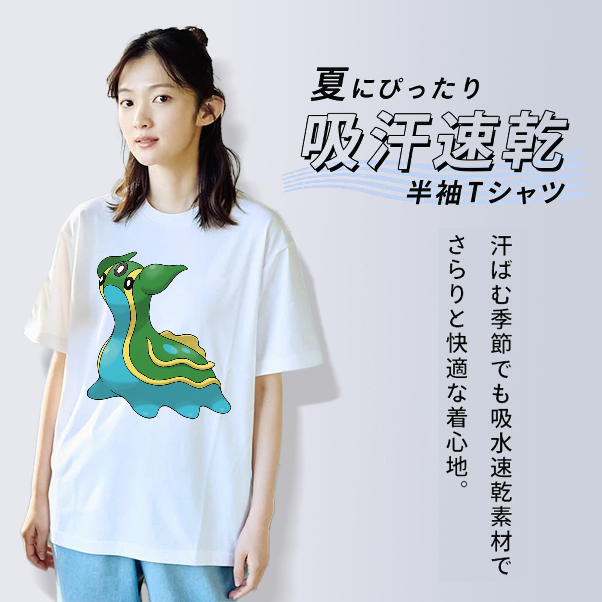ポケットモンスター Pokémon レディースカジュアルプリントTシャツ（綿100％）