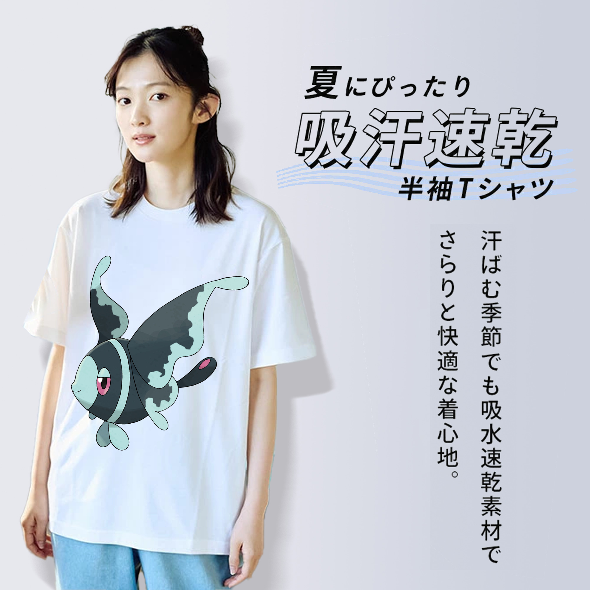 ポケットモンスター Pokémon レディースカジュアルプリントTシャツ（綿100％）