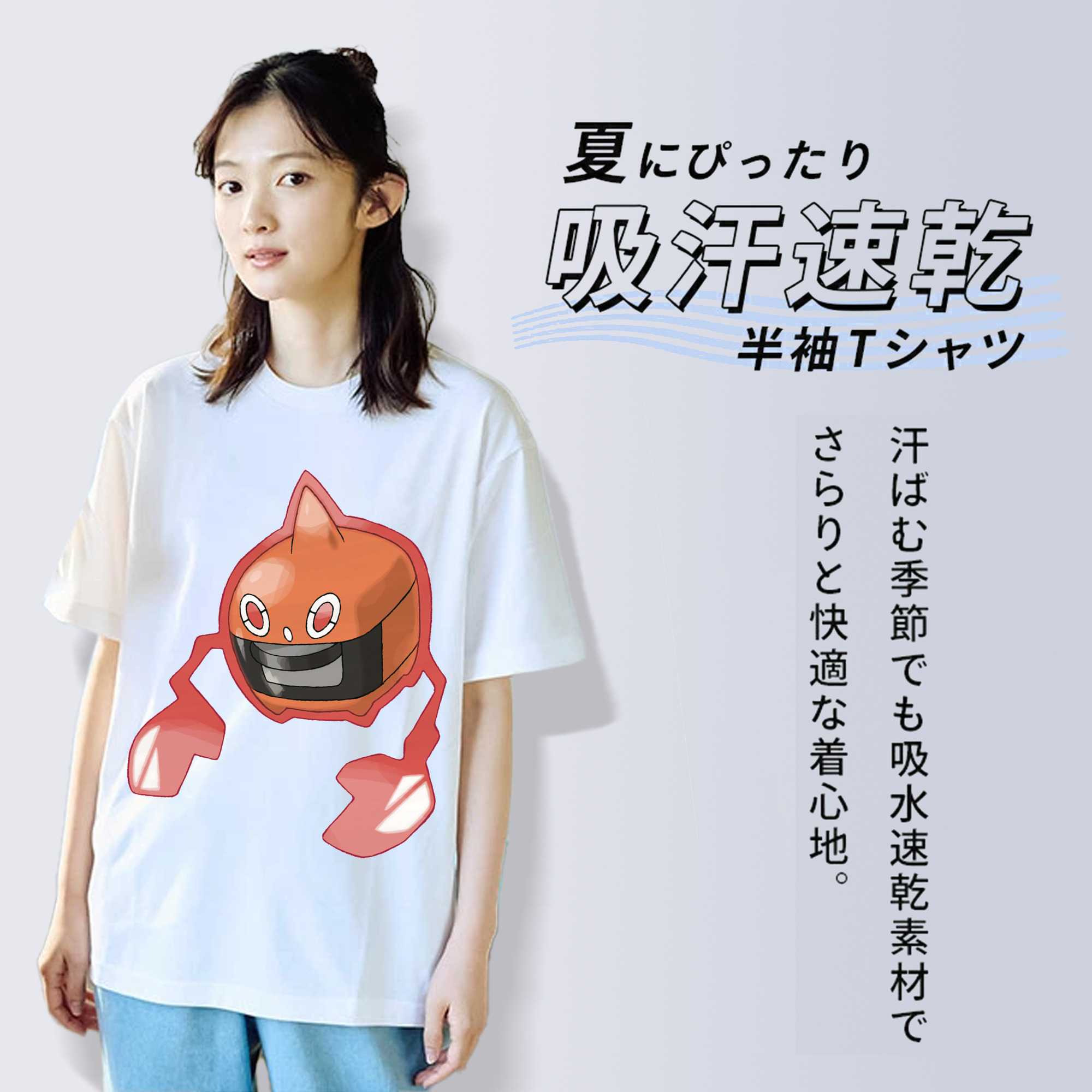 ポケットモンスター Pokémon レディースカジュアルプリントTシャツ（綿100％）