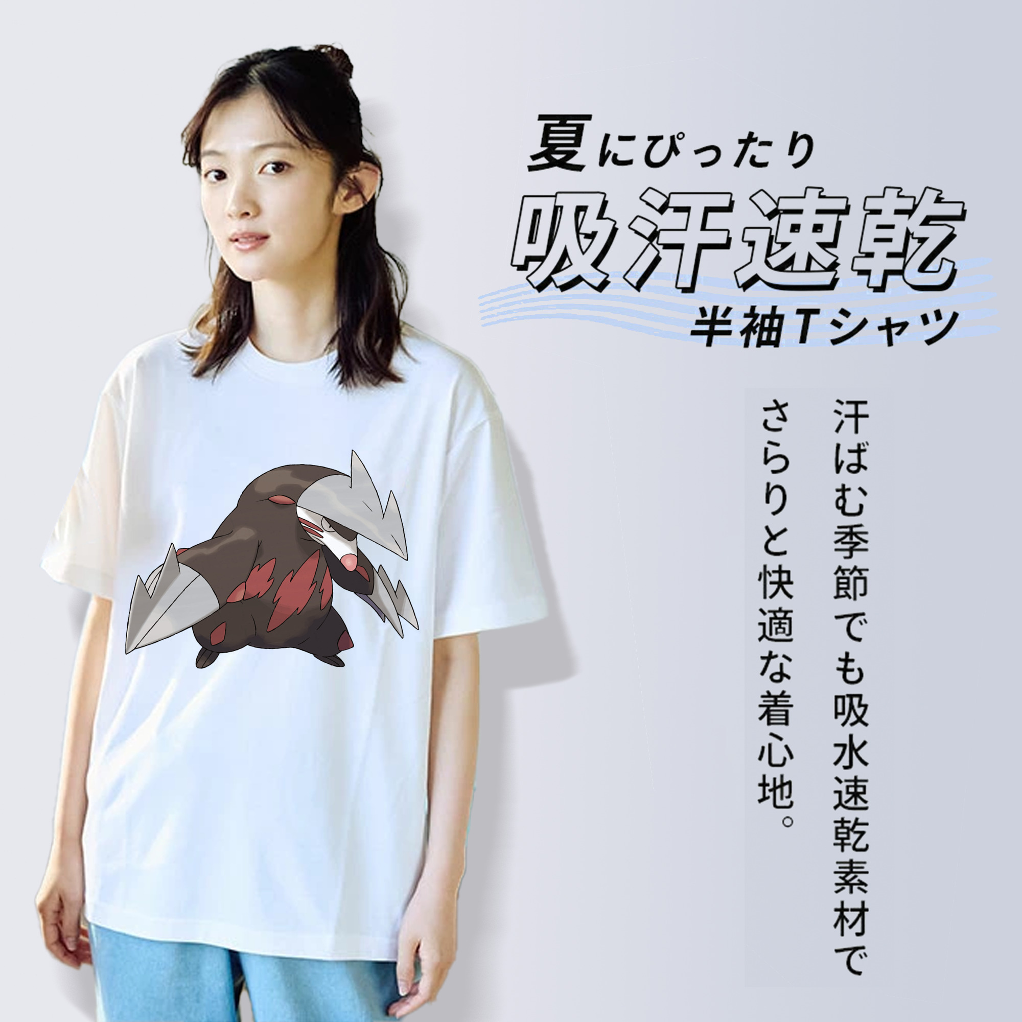 ポケットモンスター Pokémon レディースカジュアルプリントTシャツ（綿100％）