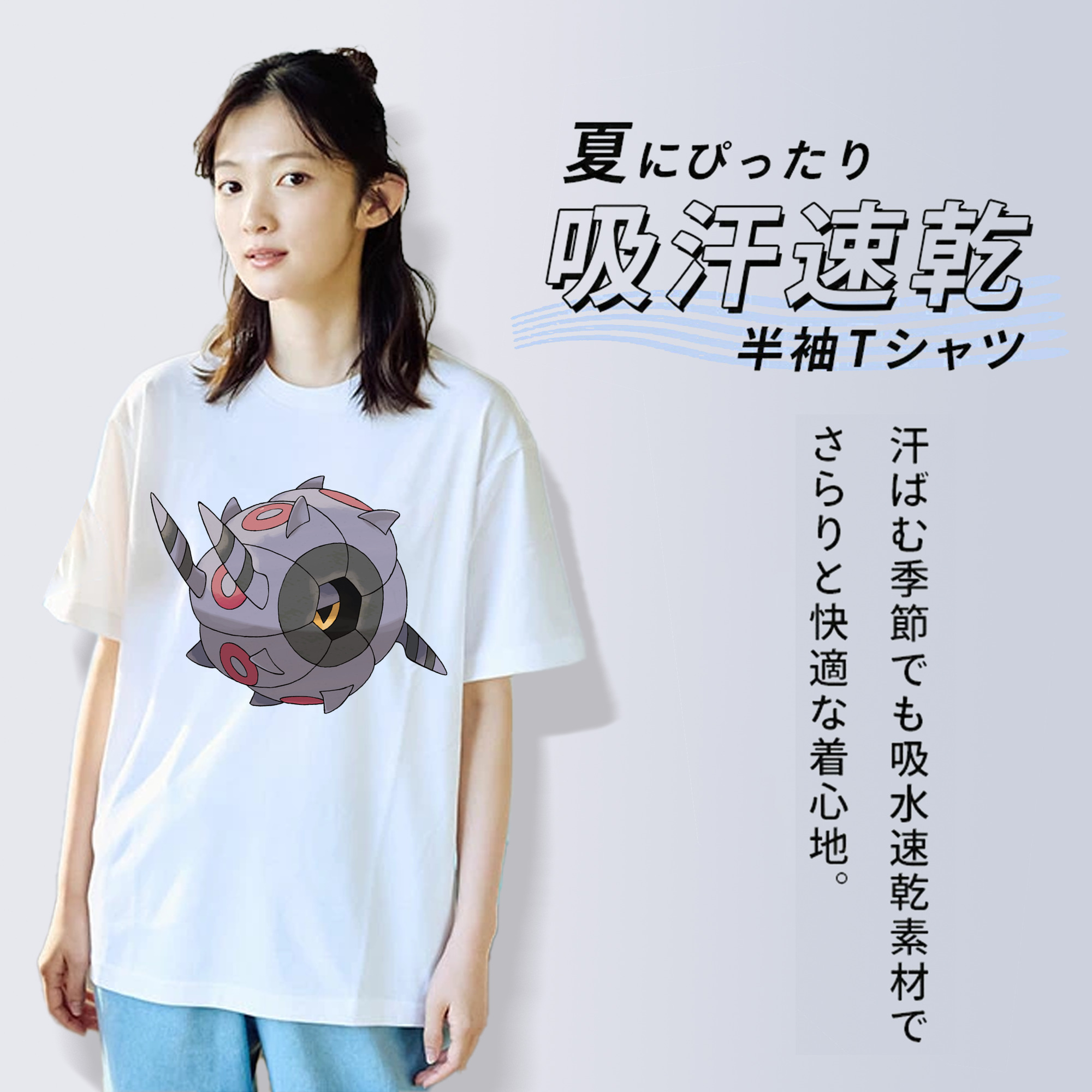 ポケットモンスター Pokémon レディースカジュアルプリントTシャツ（綿100％）