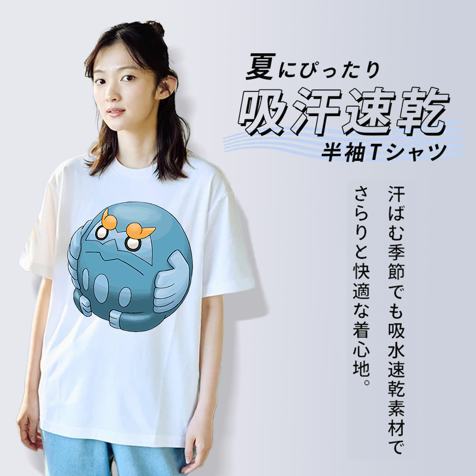 ポケットモンスター Pokémon レディースカジュアルプリントTシャツ（綿100％）