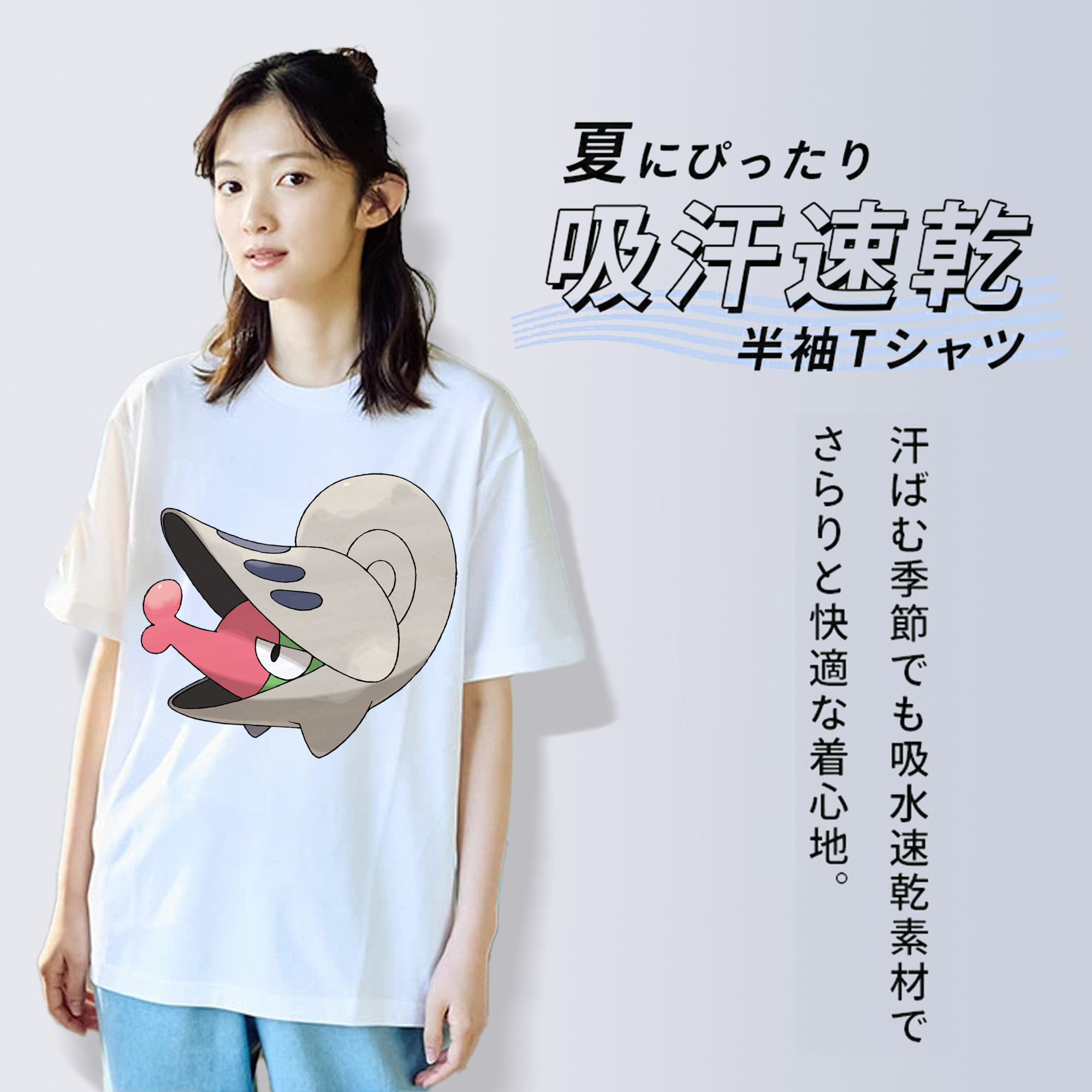 ポケットモンスター Pokémon レディースカジュアルプリントTシャツ（綿100％）