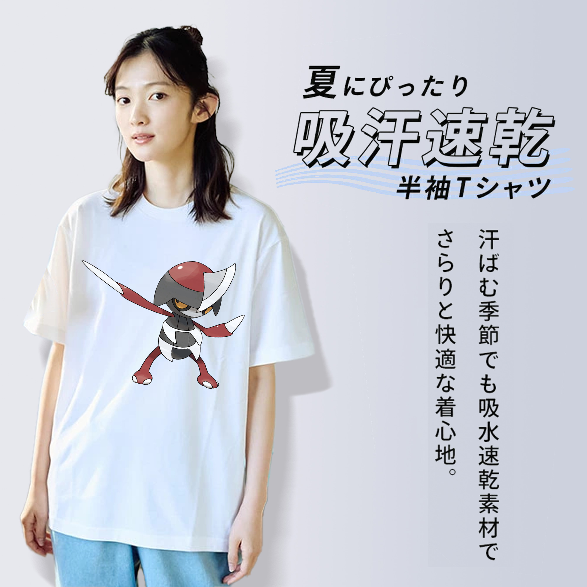 ポケットモンスター Pokémon レディースカジュアルプリントTシャツ（綿100％）