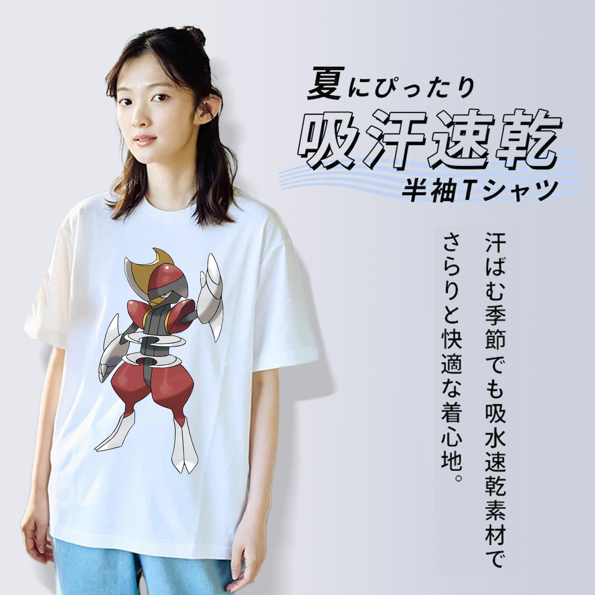 ポケットモンスター Pokémon レディースカジュアルプリントTシャツ（綿100％）