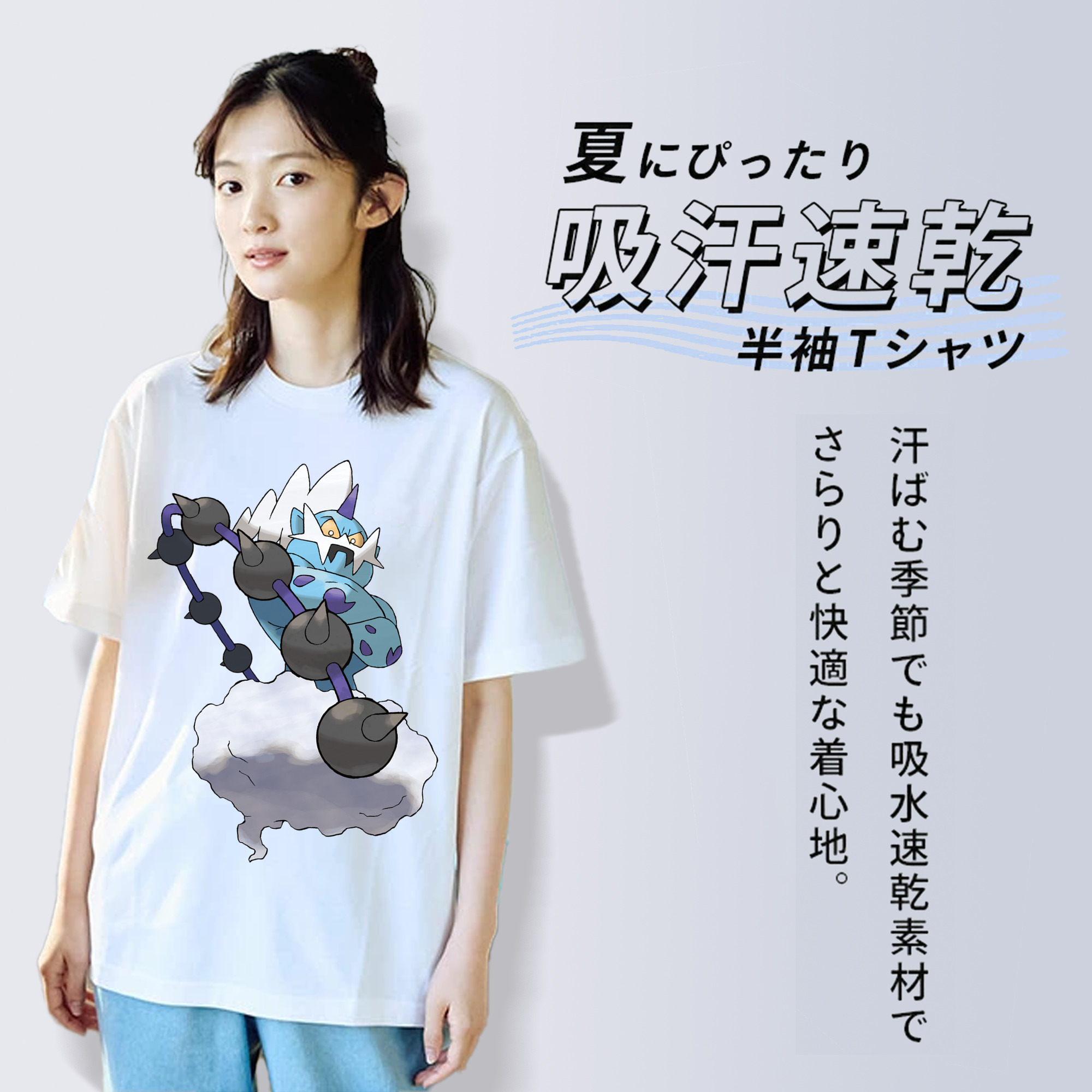 ポケットモンスター Pokémon レディースカジュアルプリントTシャツ（綿100％）