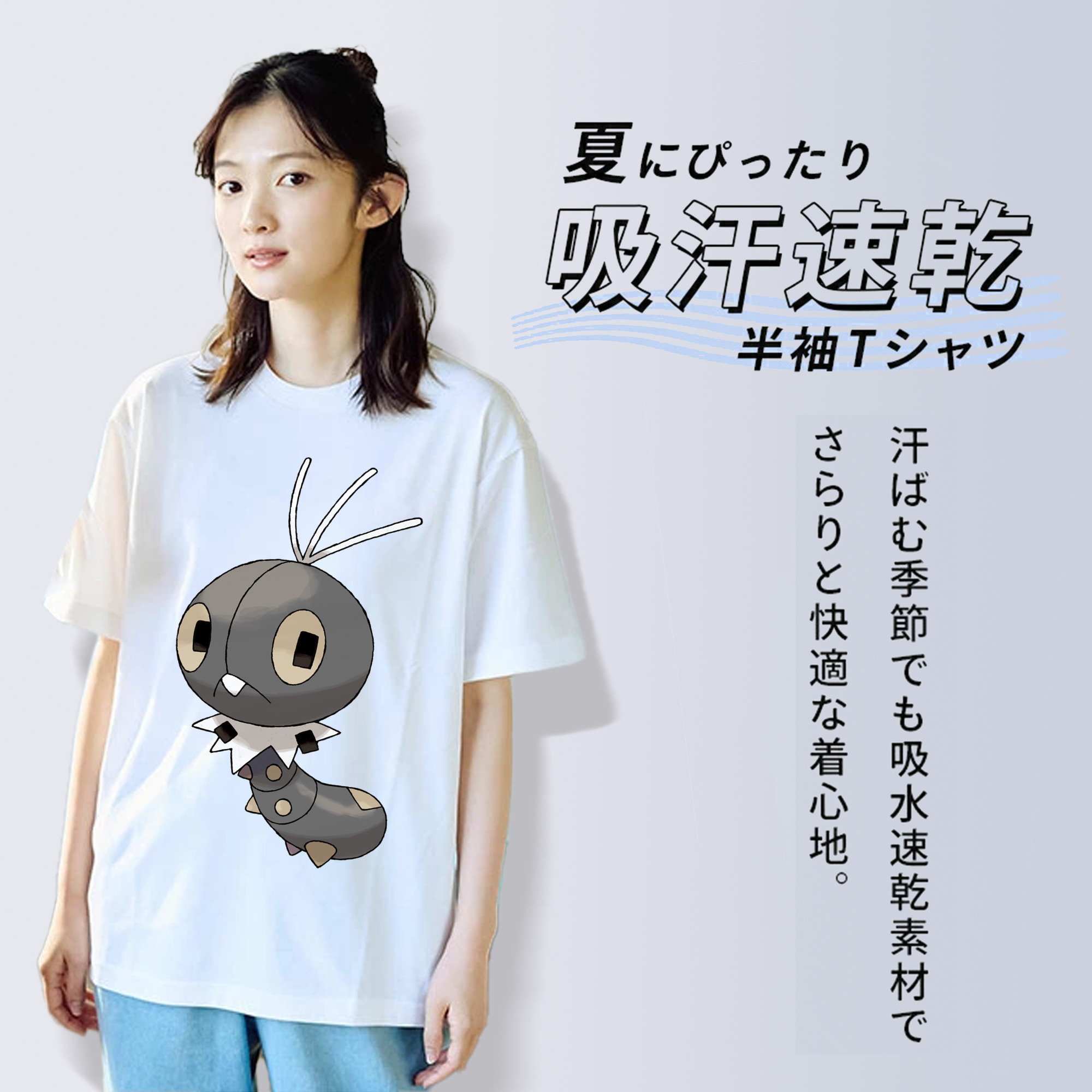 ポケットモンスター Pokémon レディースカジュアルプリントTシャツ（綿100％）
