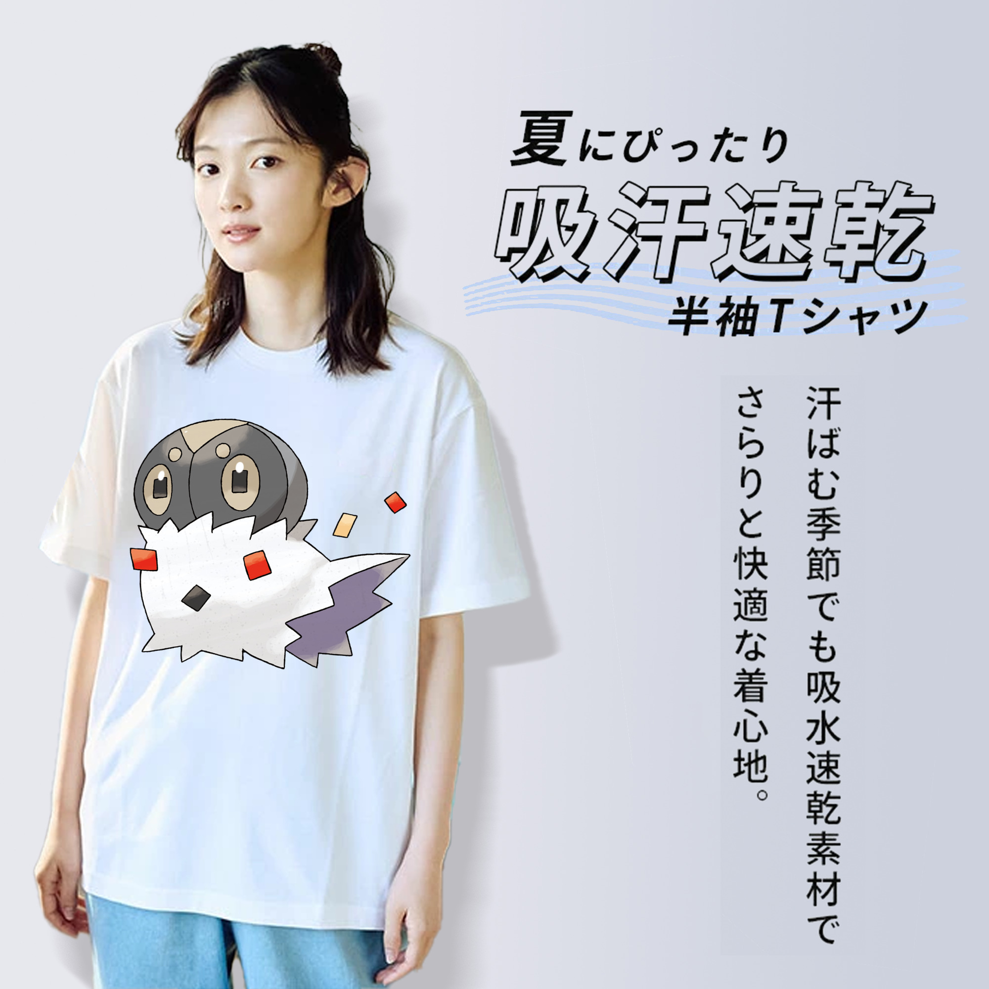 ポケットモンスター Pokémon レディースカジュアルプリントTシャツ（綿100％）