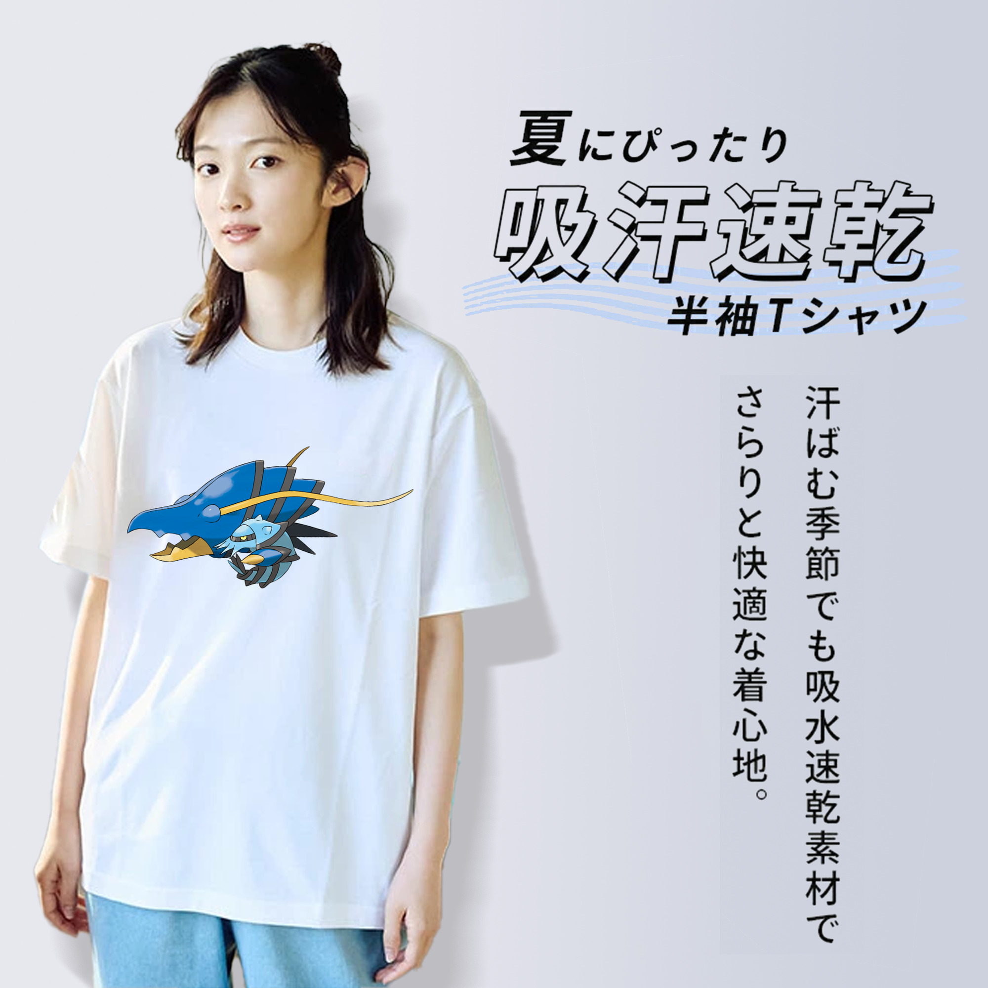 ポケットモンスター Pokémon レディースカジュアルプリントTシャツ（綿100％）