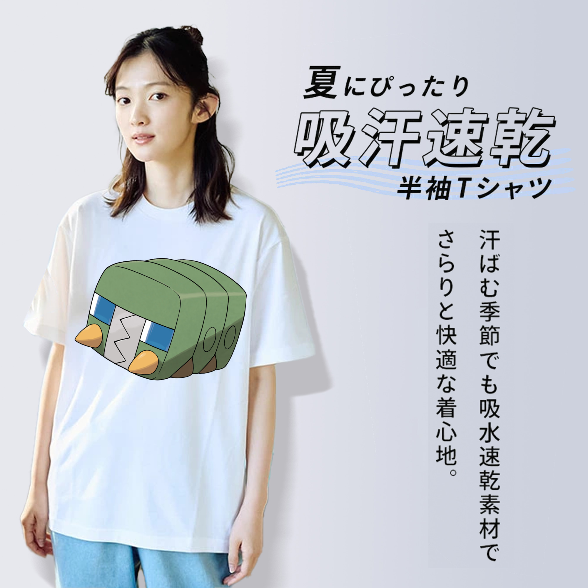 ポケットモンスター Pokémon レディースカジュアルプリントTシャツ（綿100％）