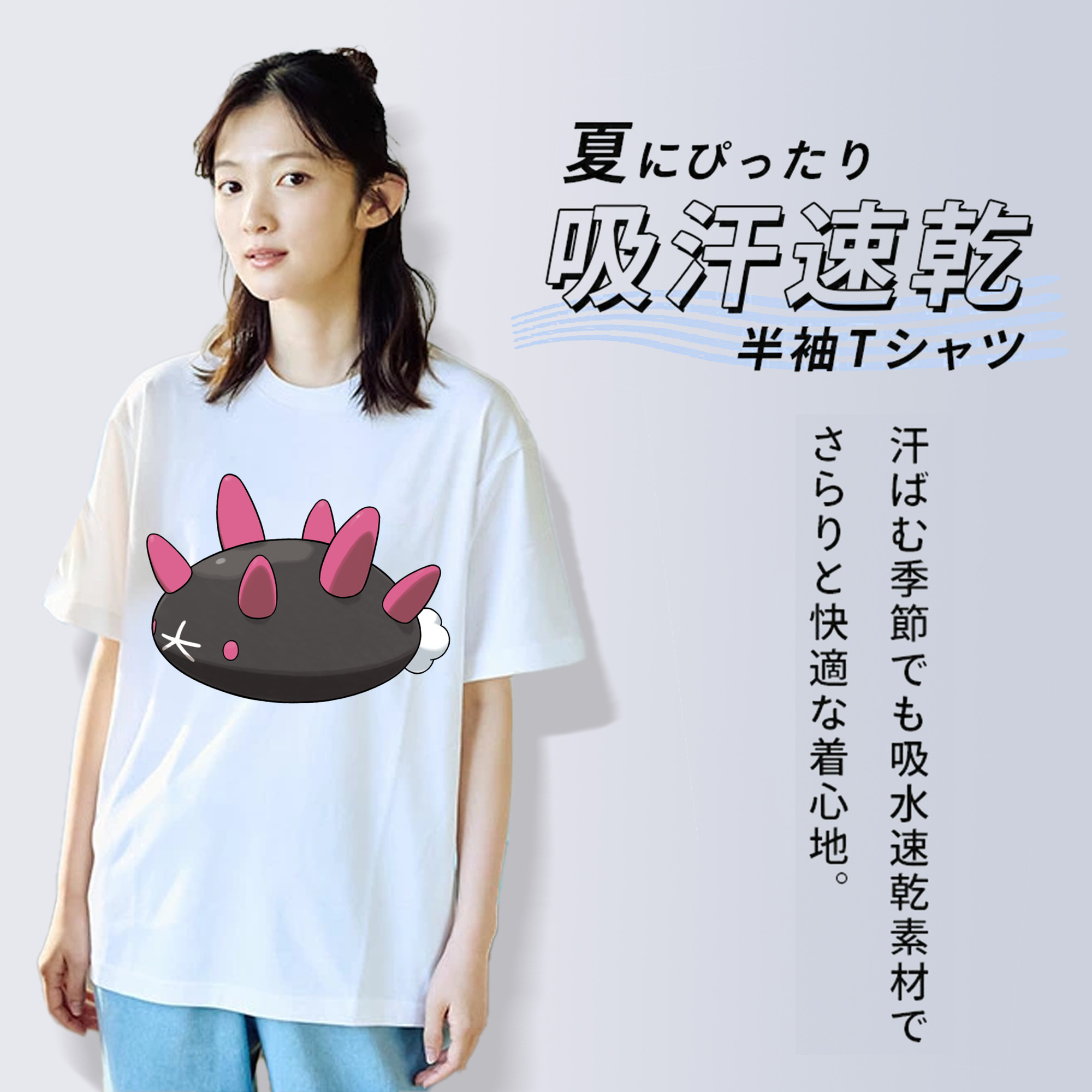 ポケットモンスター Pokémon レディースカジュアルプリントTシャツ（綿100％）