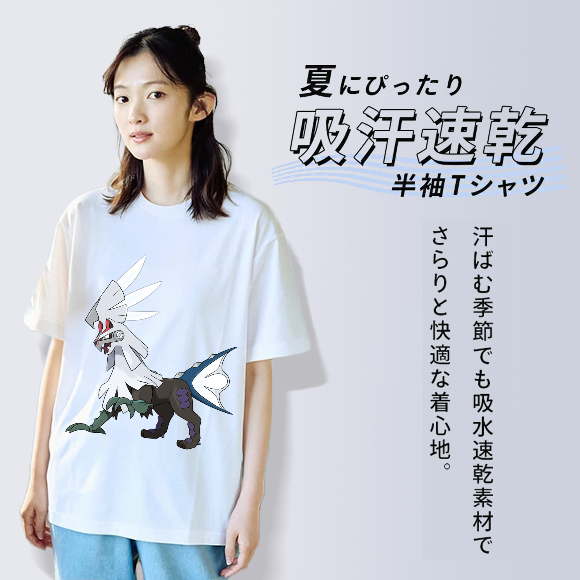 ポケットモンスター Pokémon レディースカジュアルプリントTシャツ（綿100％）