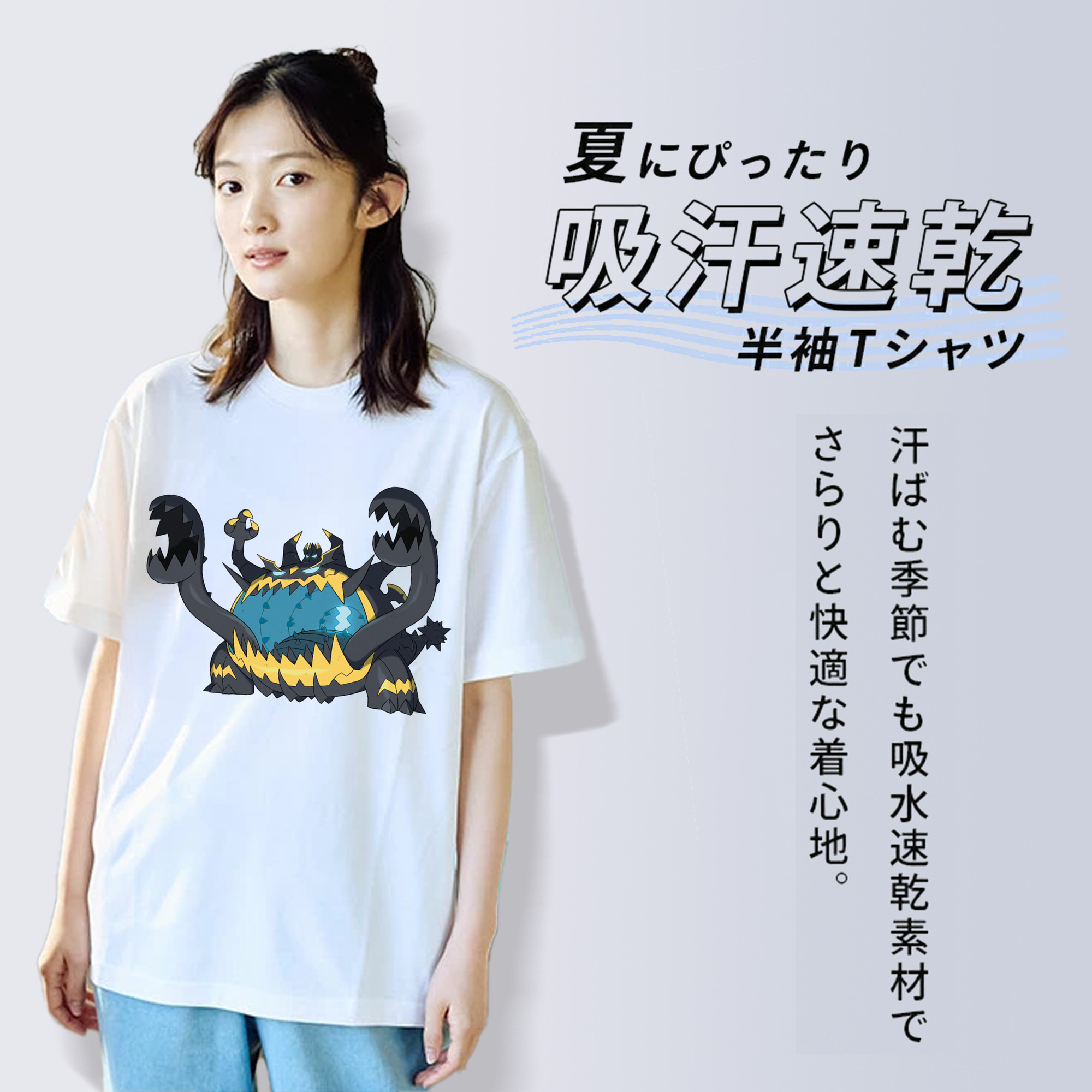 ポケットモンスター Pokémon レディースカジュアルプリントTシャツ（綿100％）