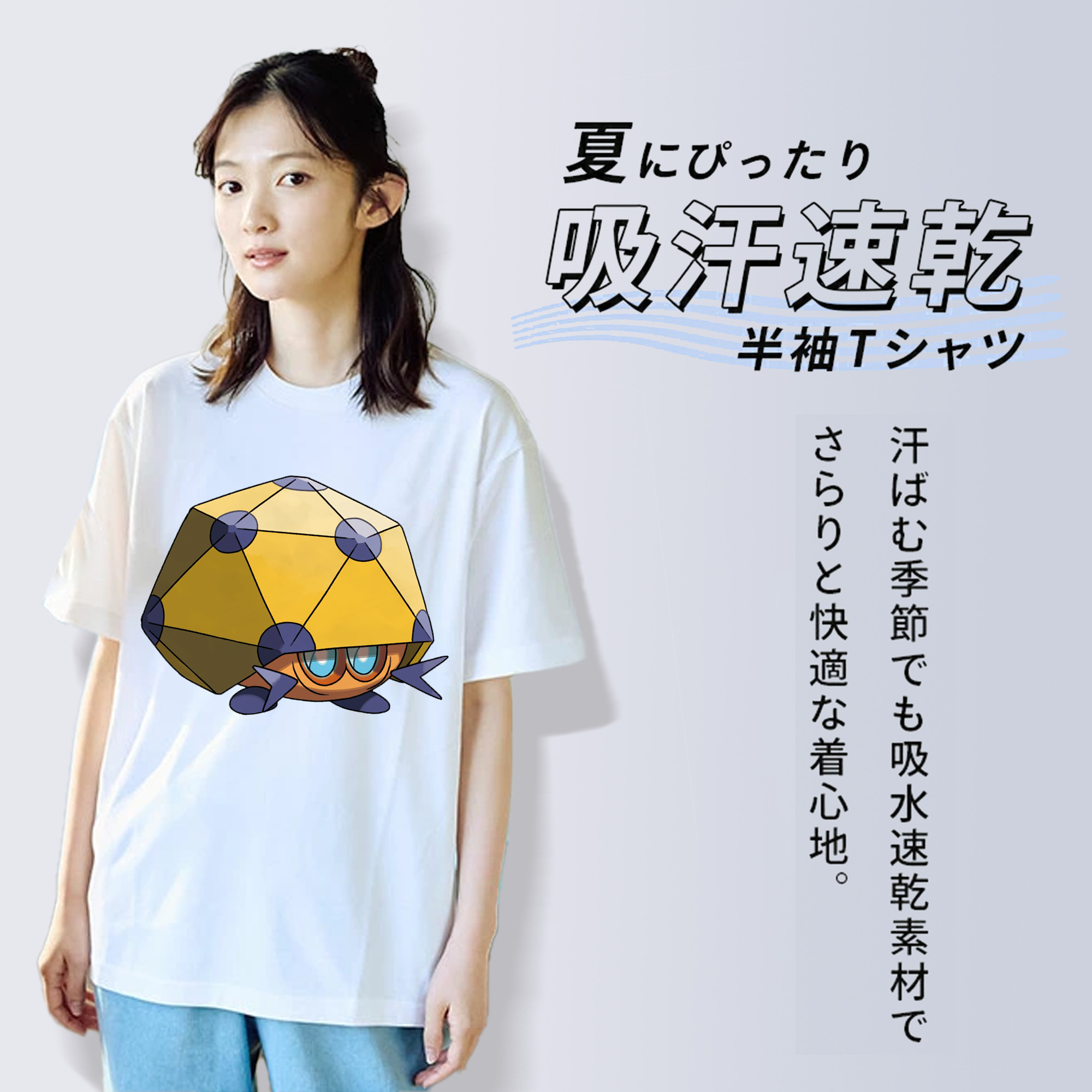 ポケットモンスター Pokémon レディースカジュアルプリントTシャツ（綿100％）