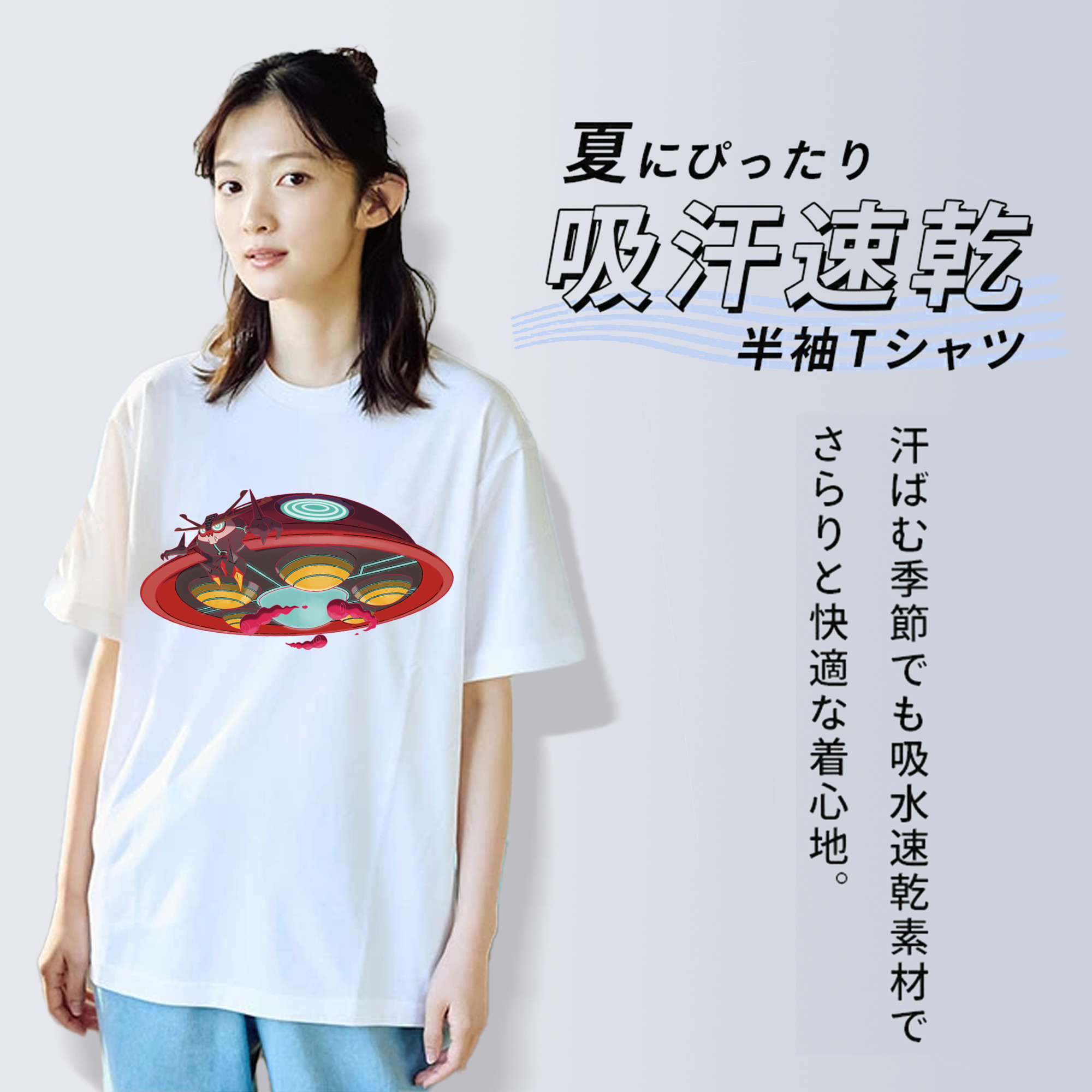 ポケットモンスター Pokémon レディースカジュアルプリントTシャツ（綿100％）