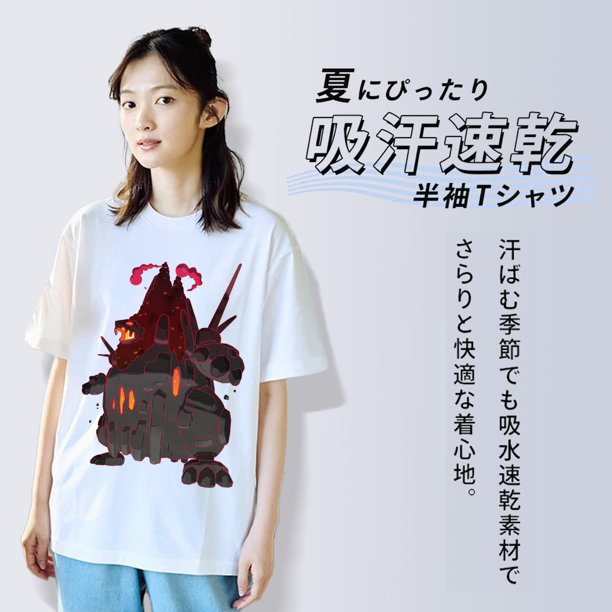 ポケットモンスター Pokémon レディースカジュアルプリントTシャツ（綿100％）