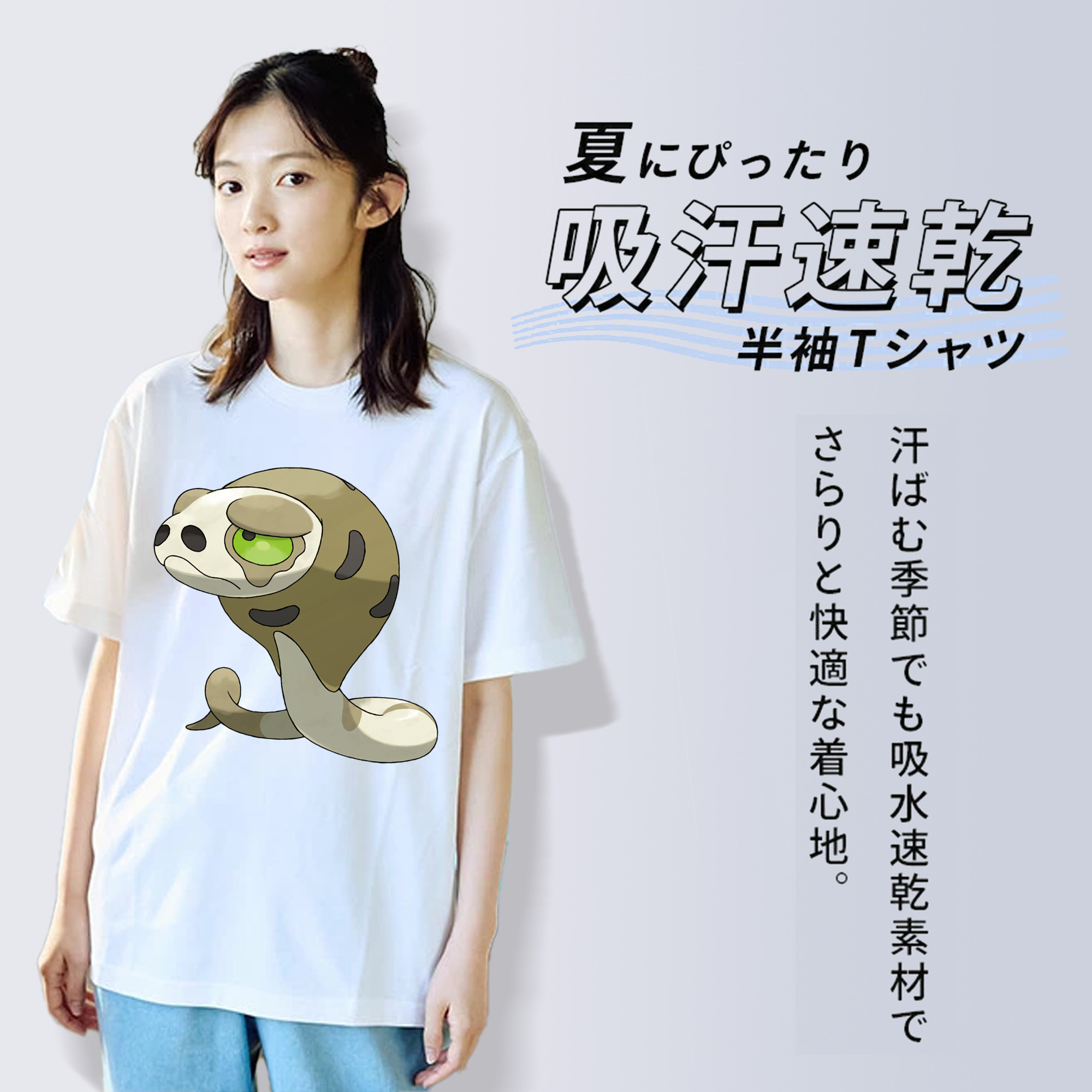 ポケットモンスター Pokémon レディースカジュアルプリントTシャツ（綿100％）