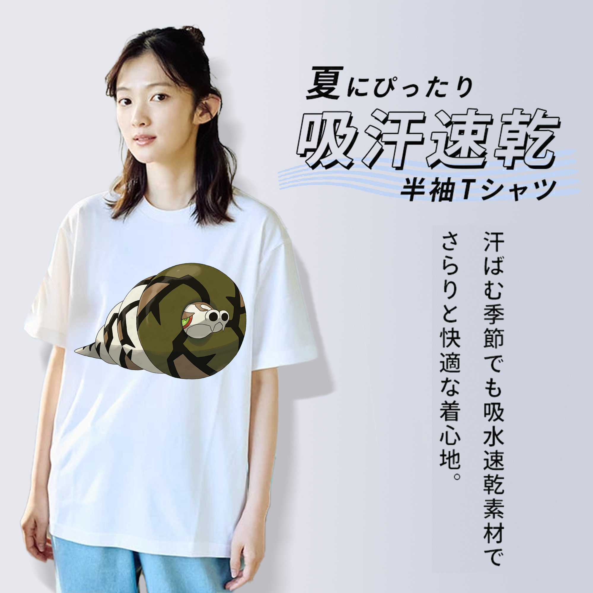 ポケットモンスター Pokémon レディースカジュアルプリントTシャツ（綿100％）