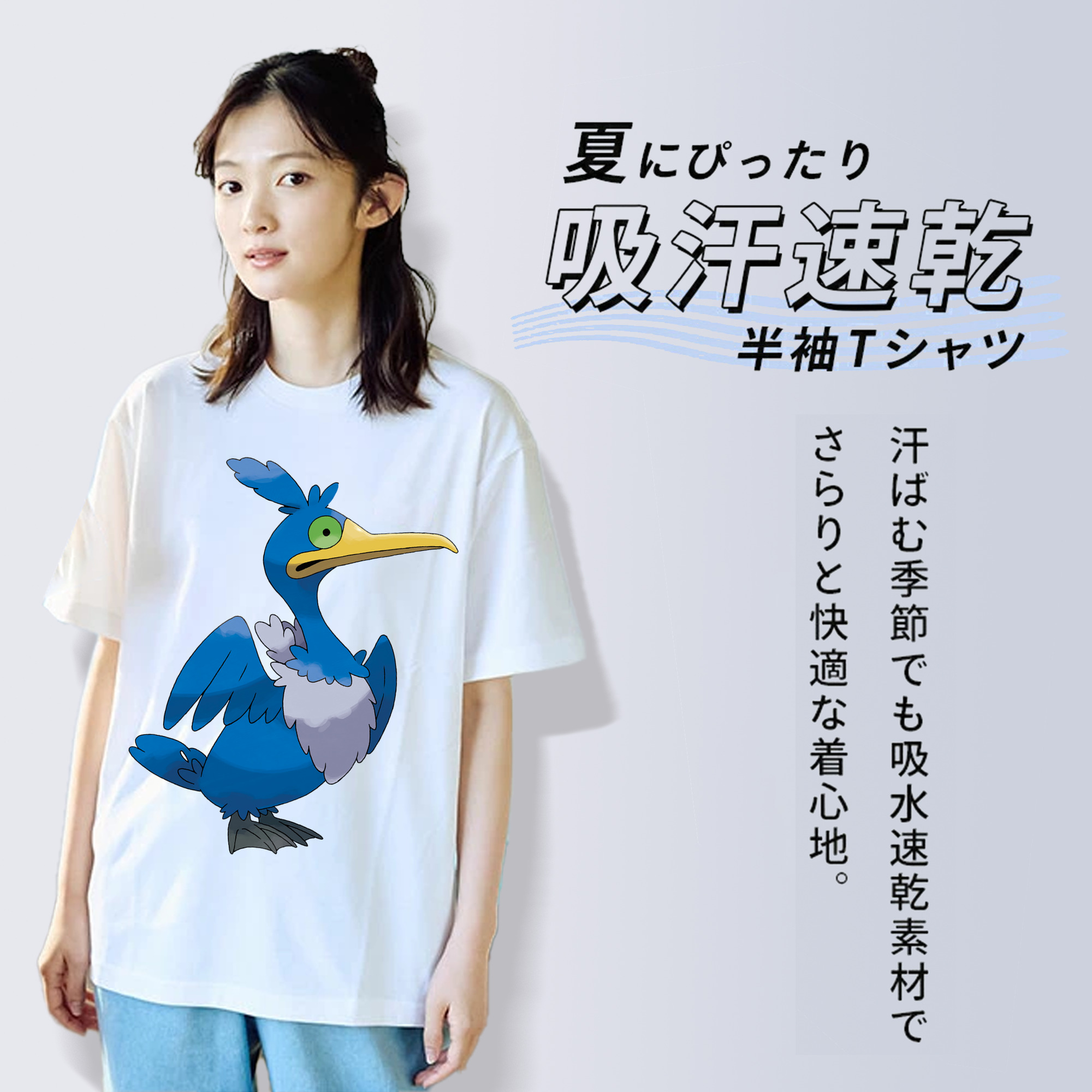 ポケットモンスター Pokémon レディースカジュアルプリントTシャツ（綿100％）