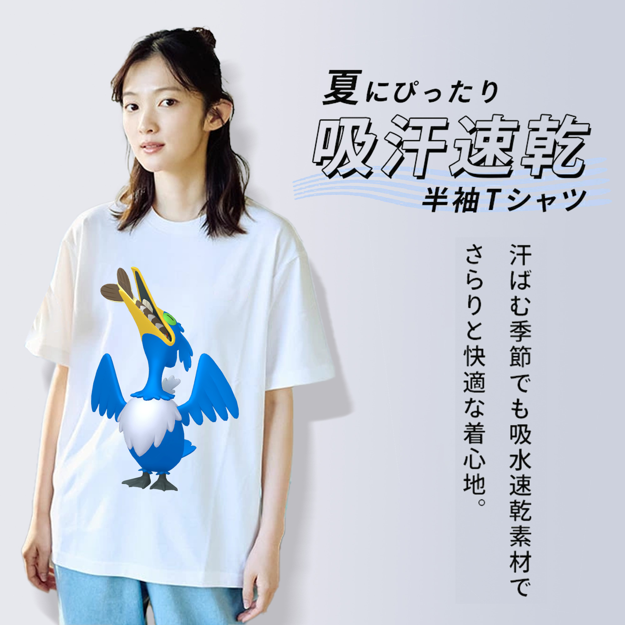 ポケットモンスター Pokémon レディースカジュアルプリントTシャツ（綿100％）