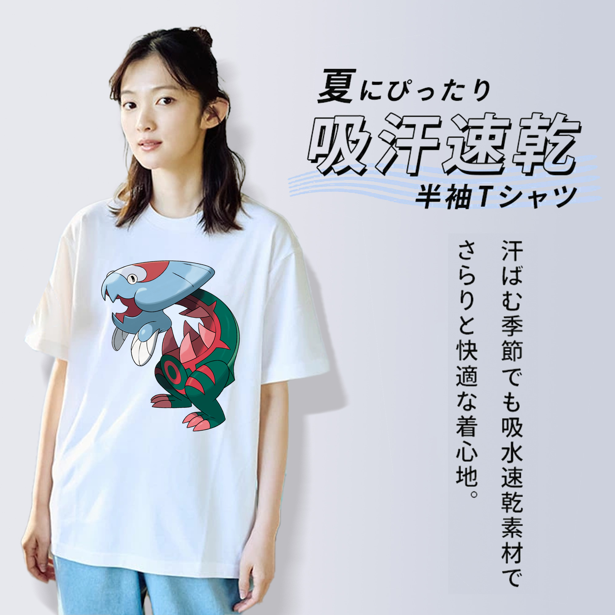 ポケットモンスター Pokémon レディースカジュアルプリントTシャツ（綿100％）