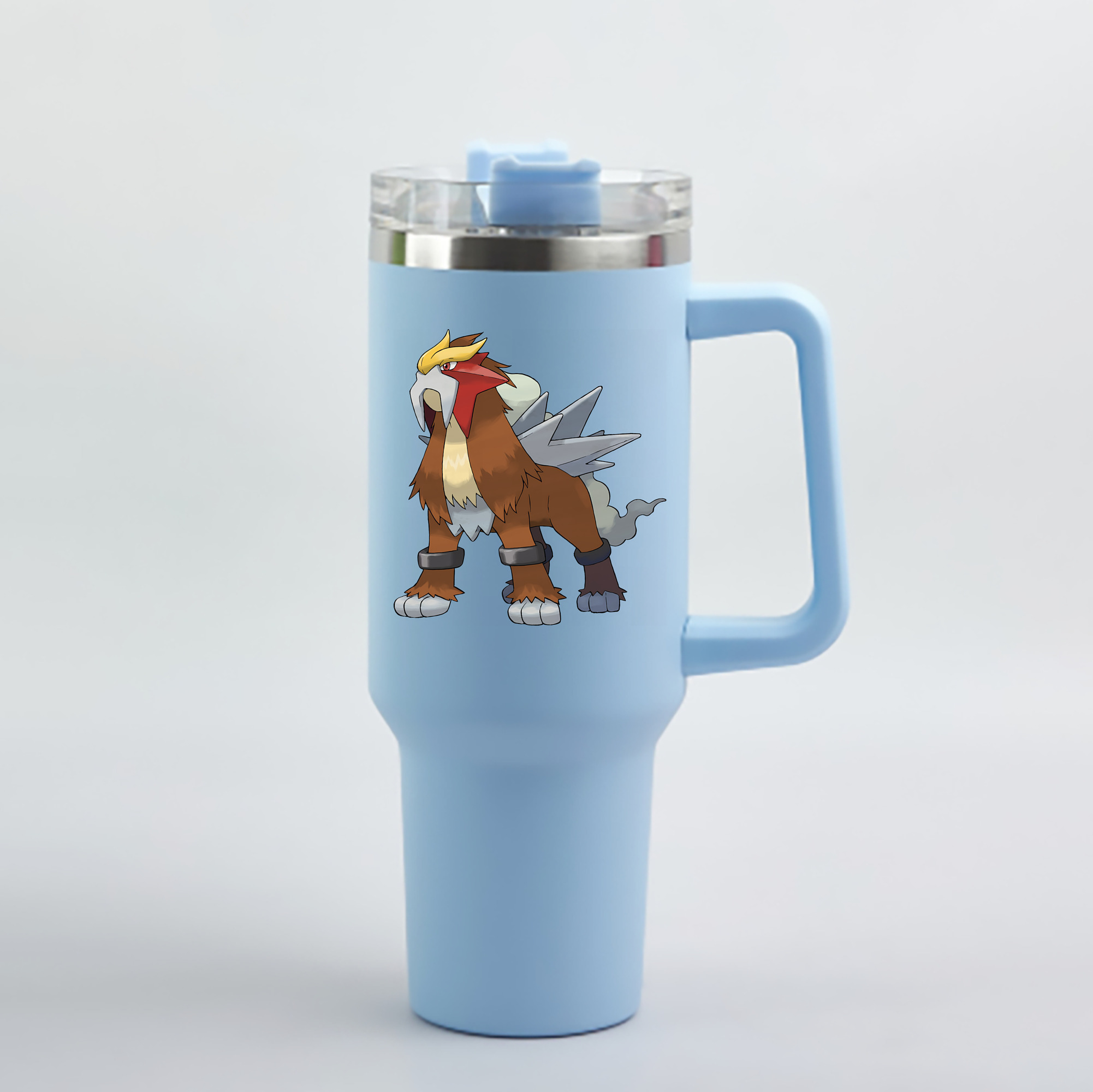 （画像用） ポケットモンスター Pokémon 1200mL車用タンブラー - クリスタルステッカー（プラスチックストロー付き）