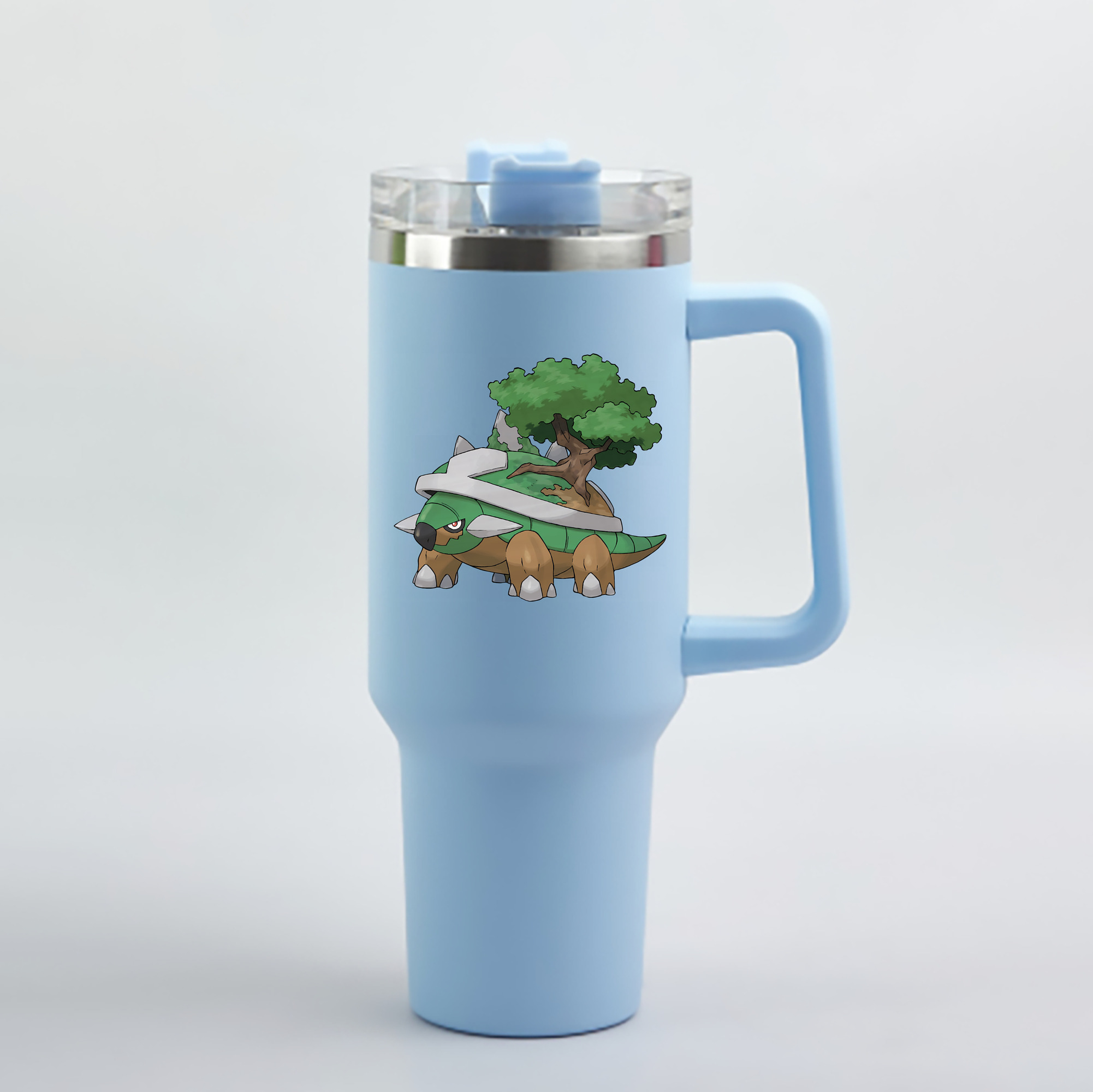 （画像用） ポケットモンスター Pokémon 1200mL車用タンブラー - クリスタルステッカー（プラスチックストロー付き）