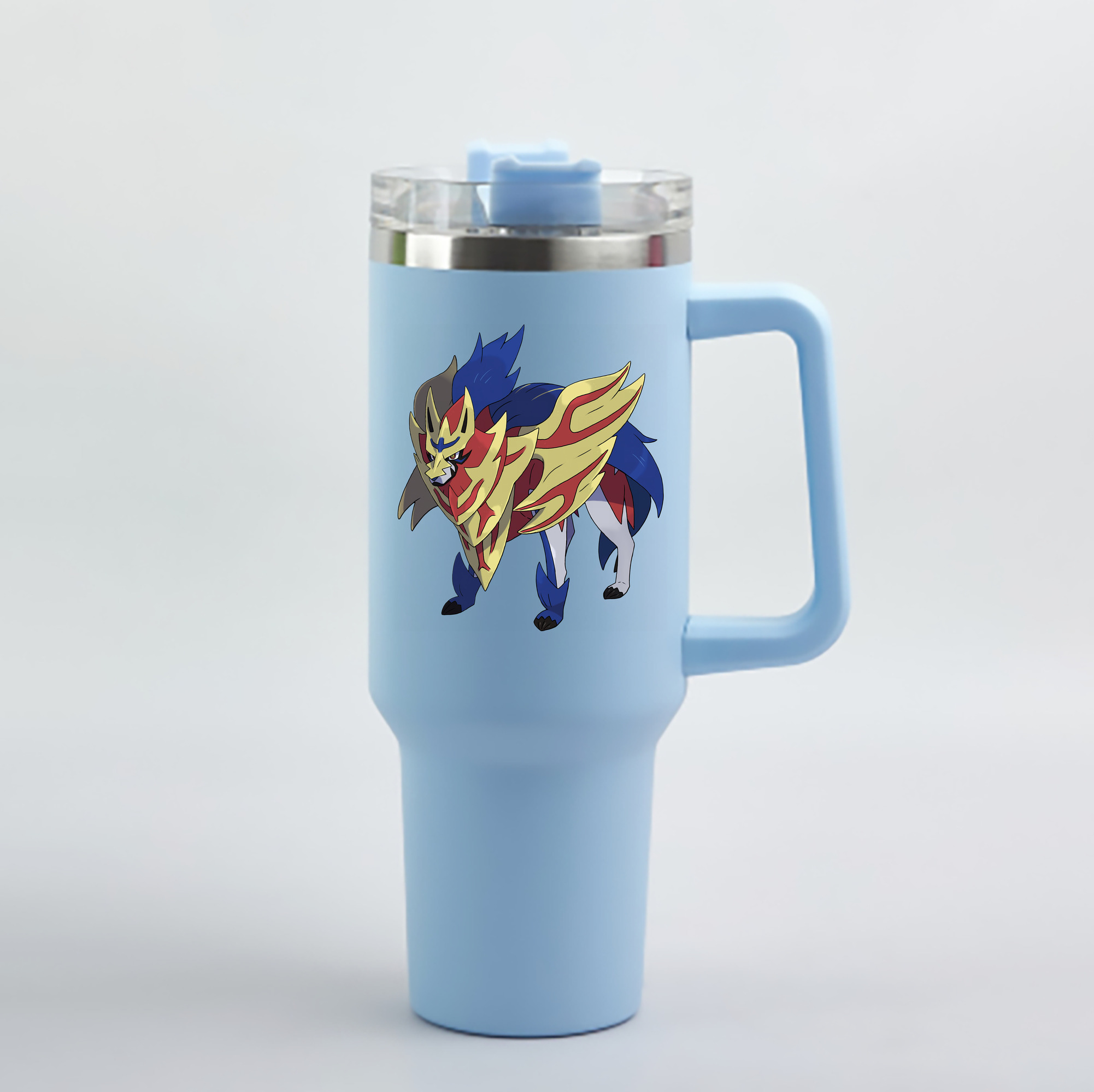 （画像用） ポケットモンスター Pokémon 1200mL車用タンブラー - クリスタルステッカー（プラスチックストロー付き）