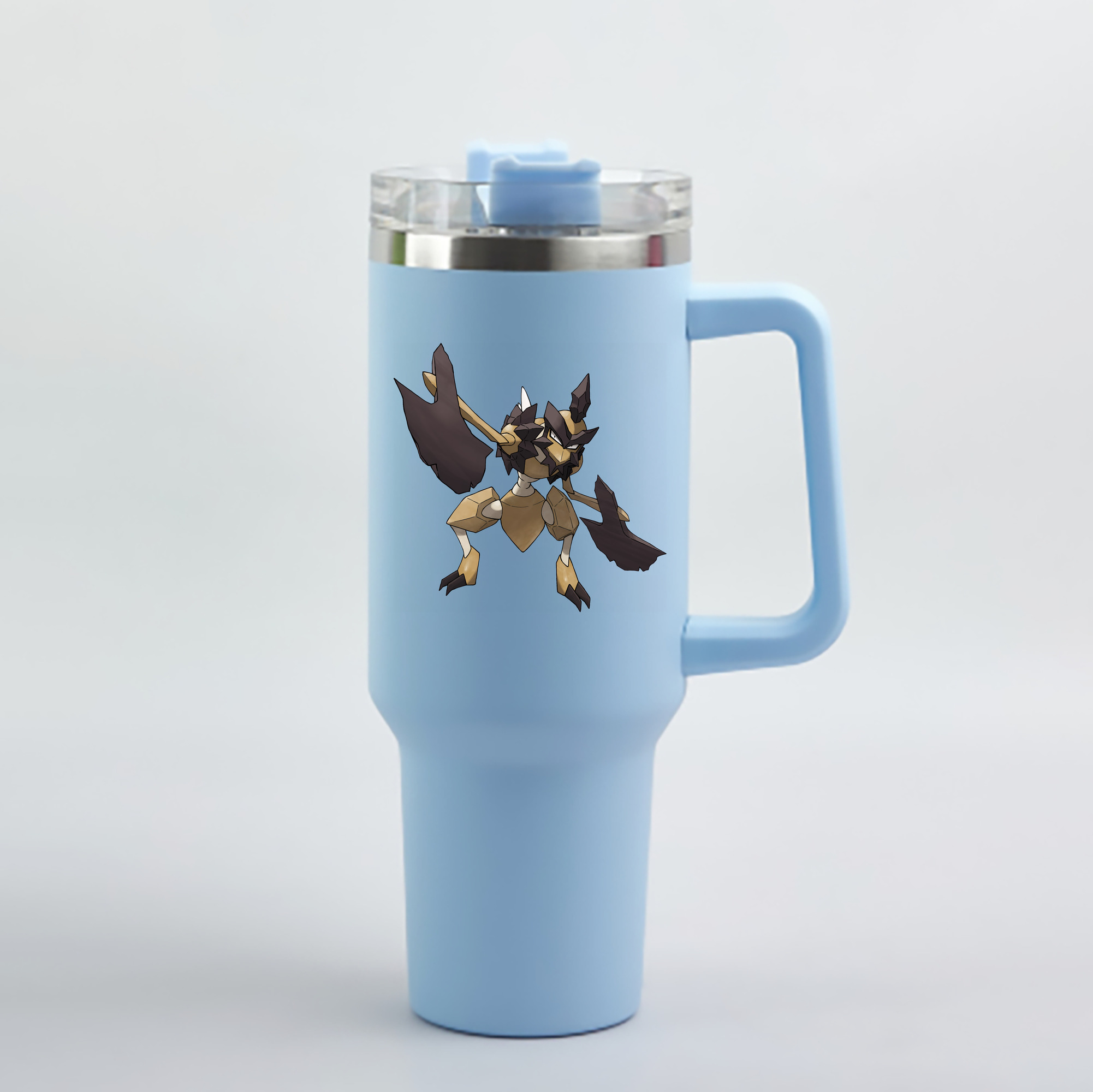 （画像用） ポケットモンスター Pokémon 1200mL車用タンブラー - クリスタルステッカー（プラスチックストロー付き）