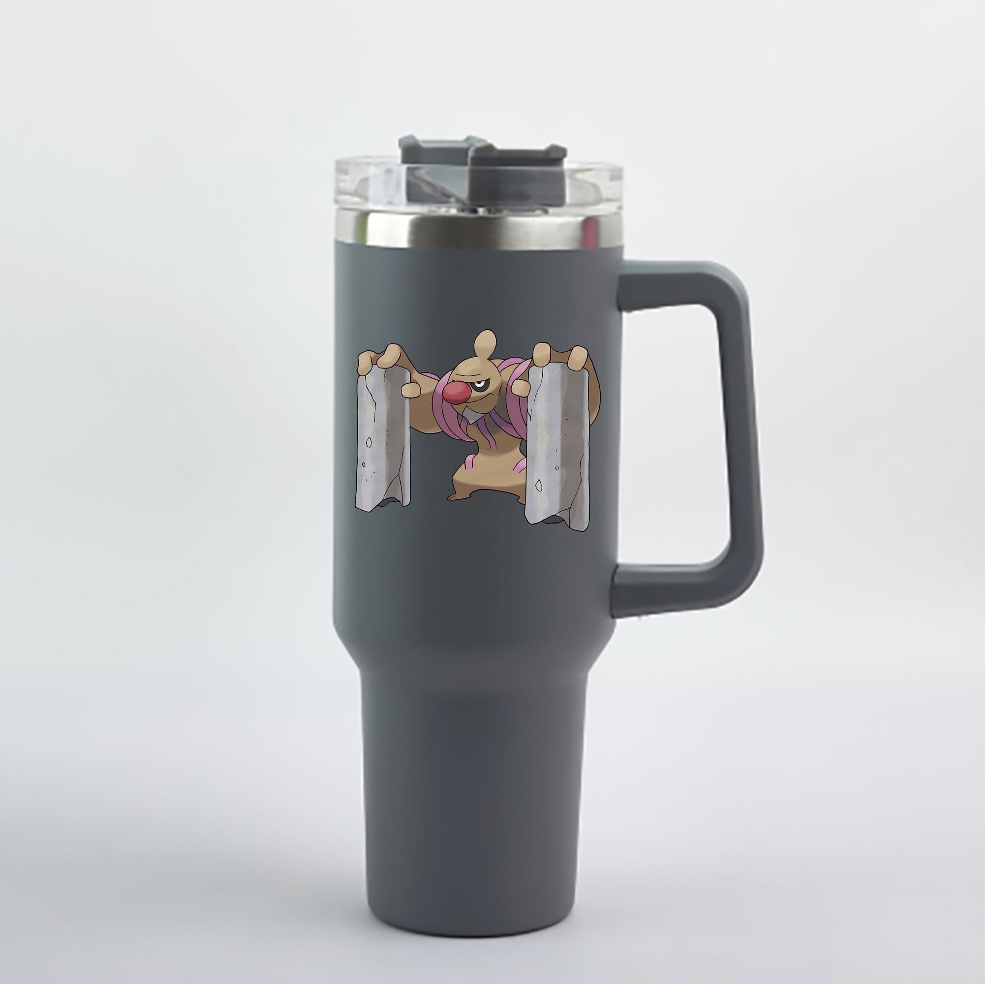 （画像用） ポケットモンスター Pokémon 1200mL車用タンブラー - クリスタルステッカー（プラスチックストロー付き）