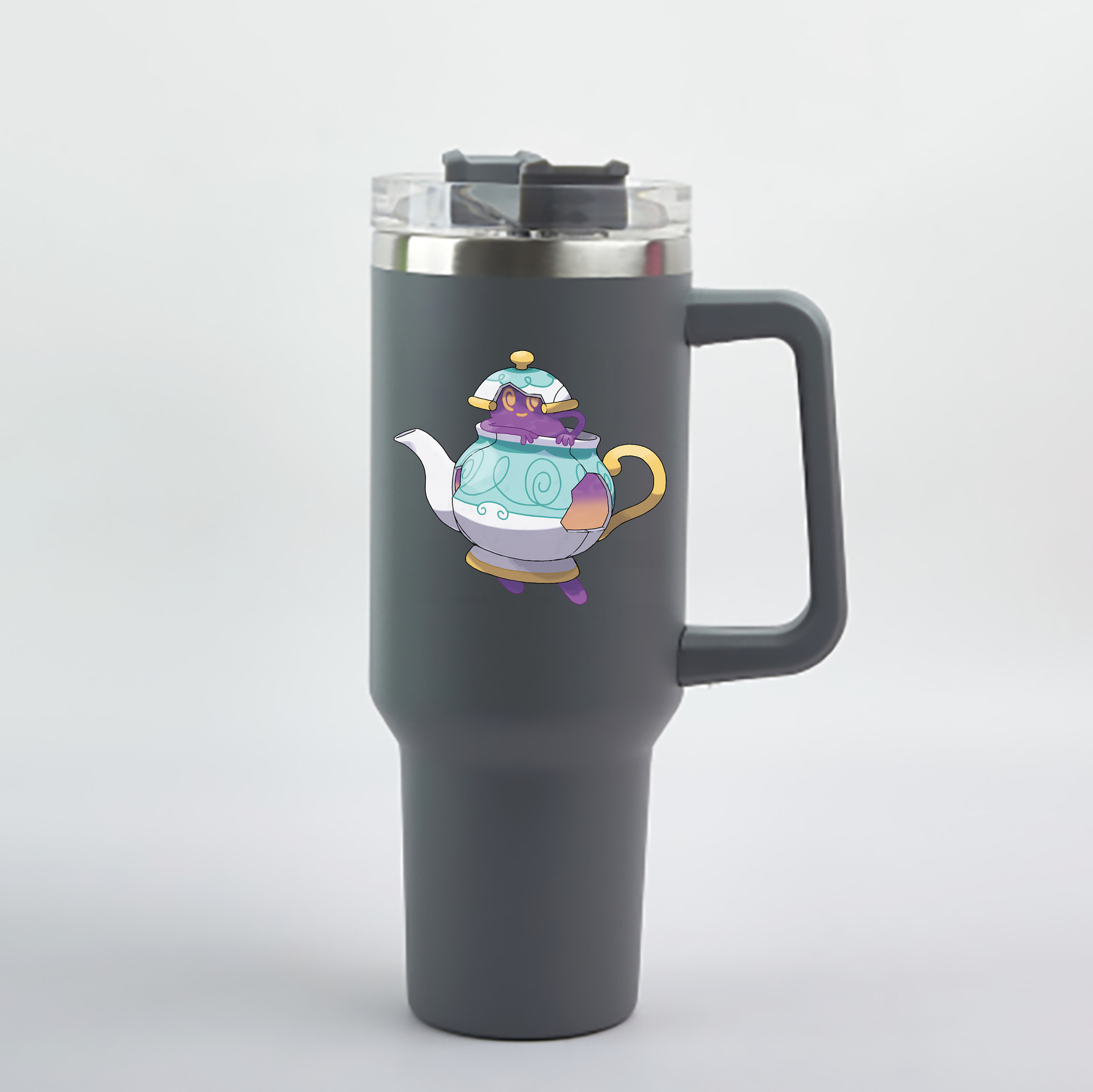 （画像用） ポケットモンスター Pokémon 1200mL車用タンブラー - クリスタルステッカー（プラスチックストロー付き）
