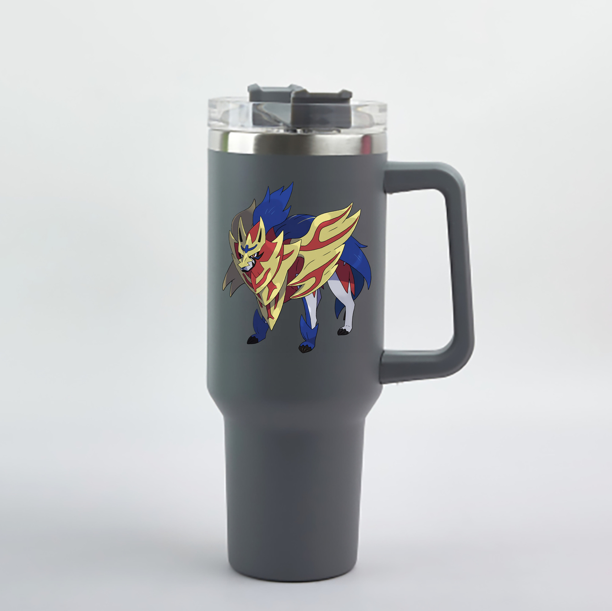（画像用） ポケットモンスター Pokémon 1200mL車用タンブラー - クリスタルステッカー（プラスチックストロー付き）
